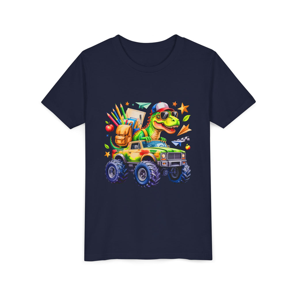 Dino School Monster Truck Kids Tee