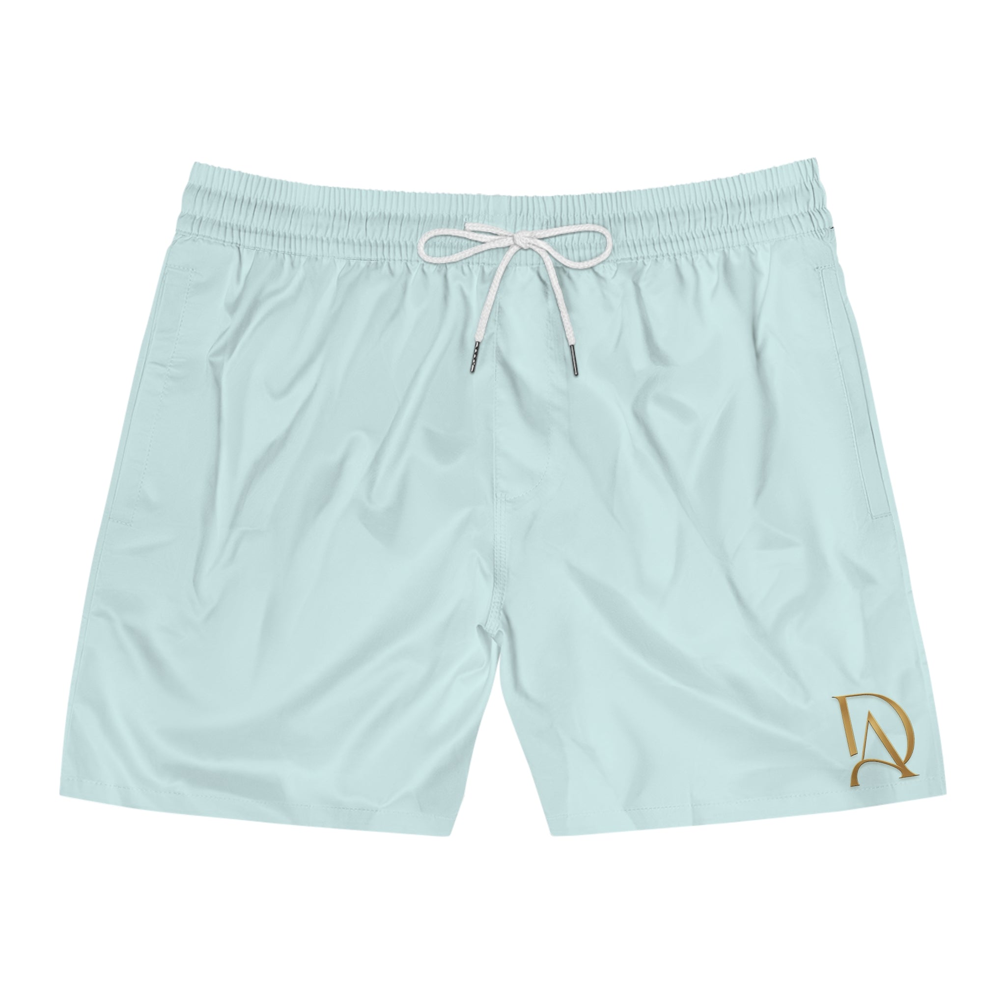 Men's light blue Swim Shorts — Mid-Length Beach Trunks