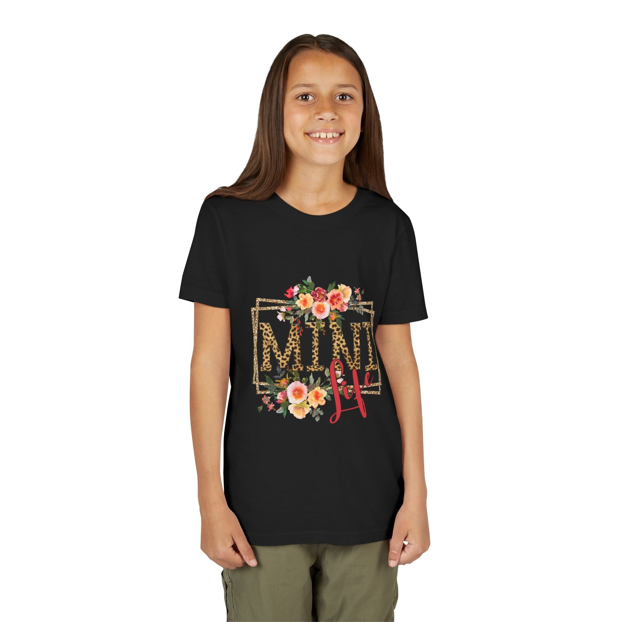 Mini Me Floral Leopard Youth Tee