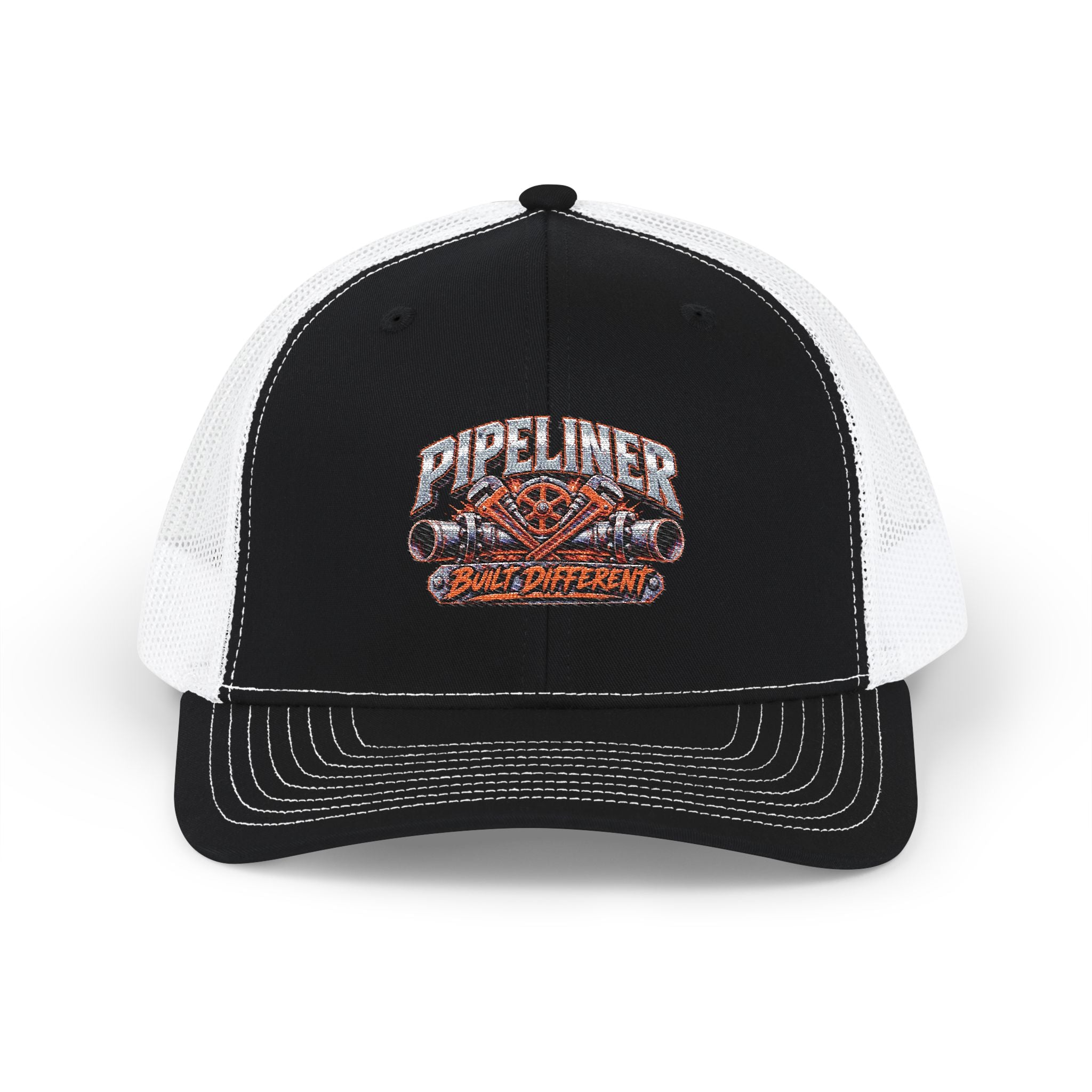 Pipeliner Trucker Cap – Embroidered Snapback Mesh Hat