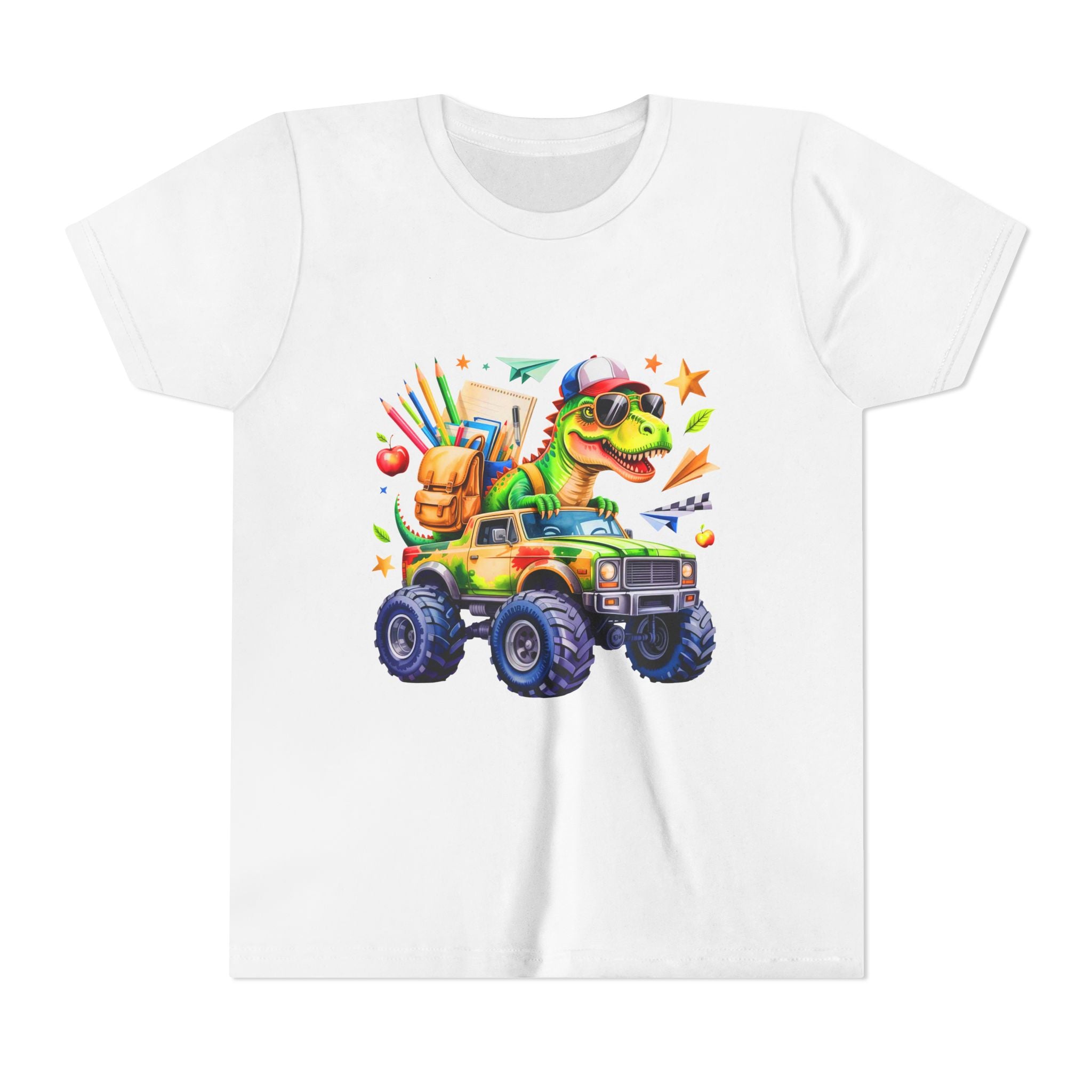 Dino School Monster Truck Kids Tee