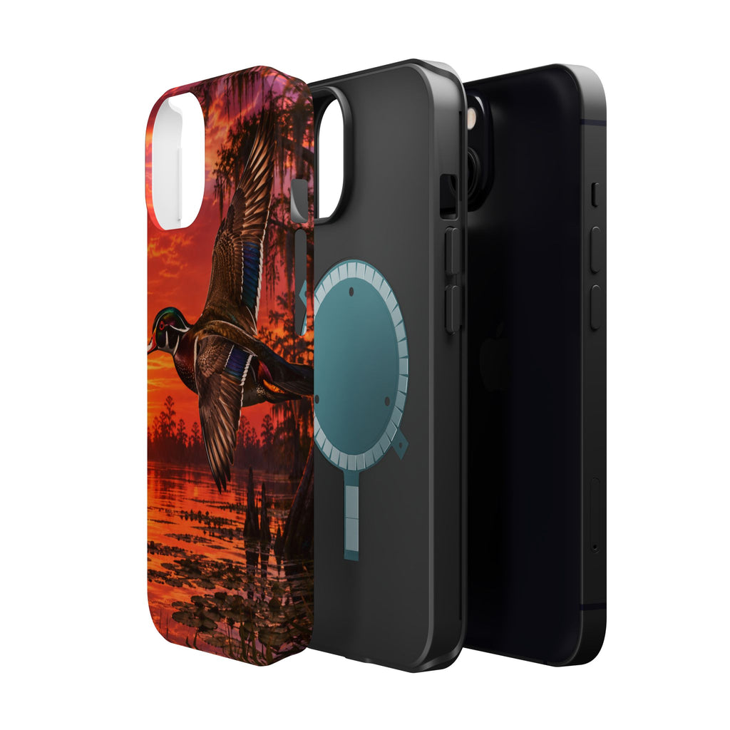 Wood Duck Sunset Phone Case — Magnetic Impact-Resistant