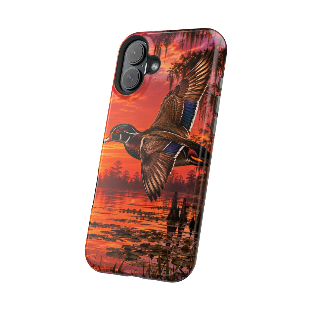 Wood Duck Sunset Phone Case — Magnetic Impact-Resistant