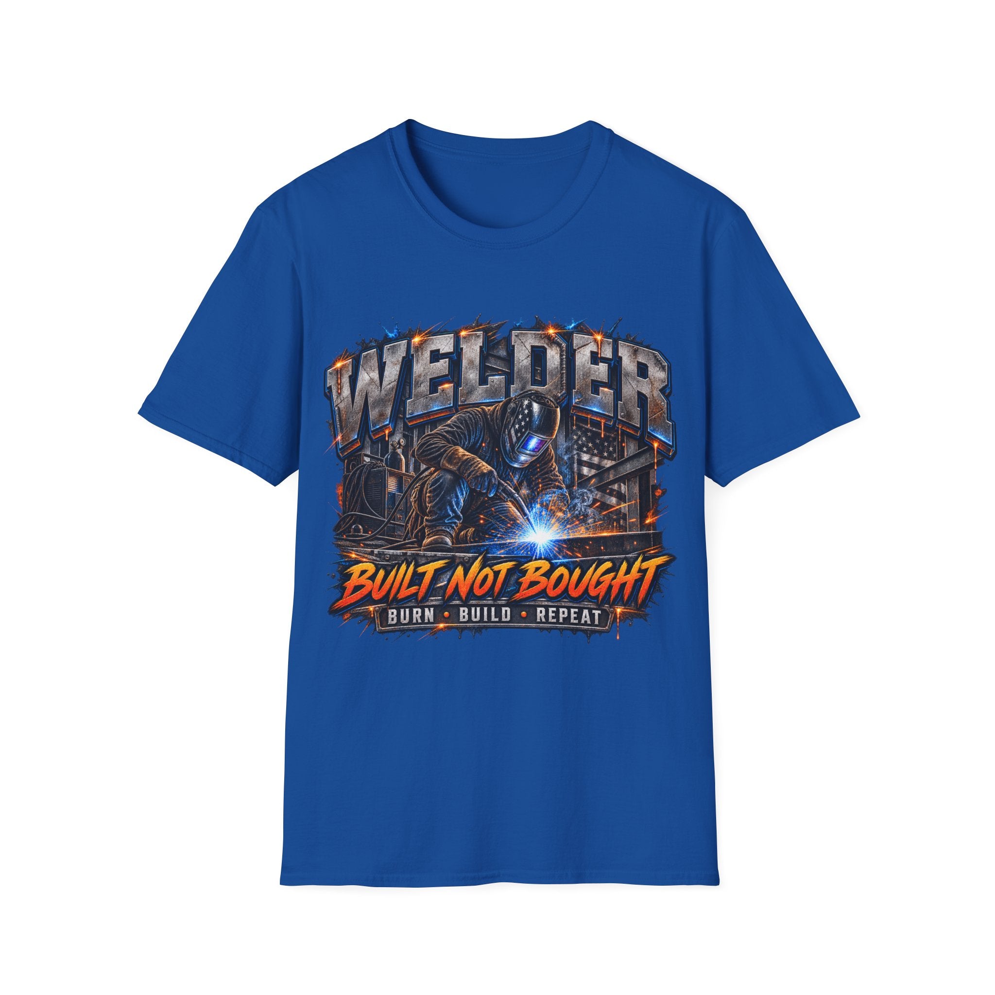 Welder T-Shirt — “Built Not Bought” Welding Worker Tee