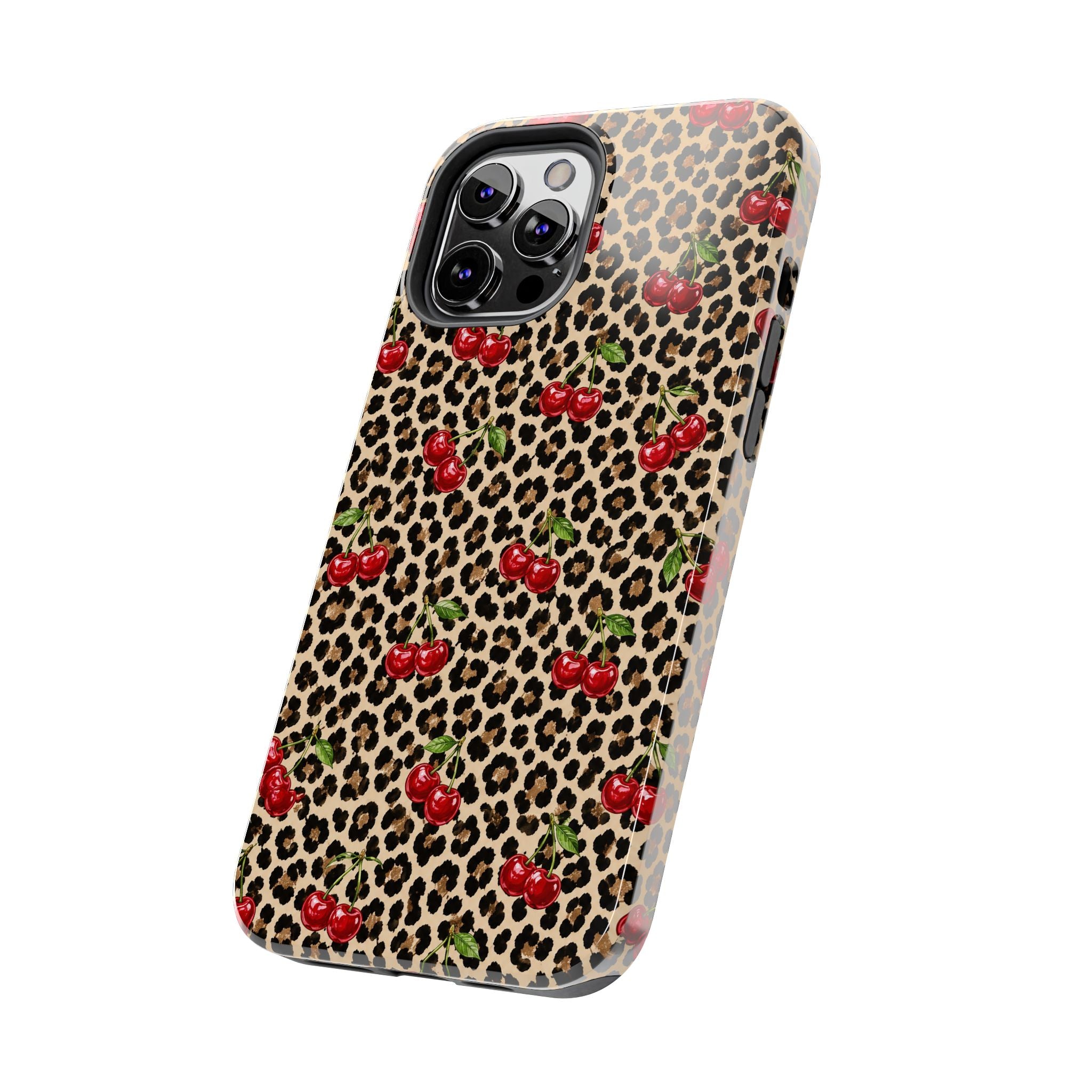 Cherry Leopard Tough Phone Case