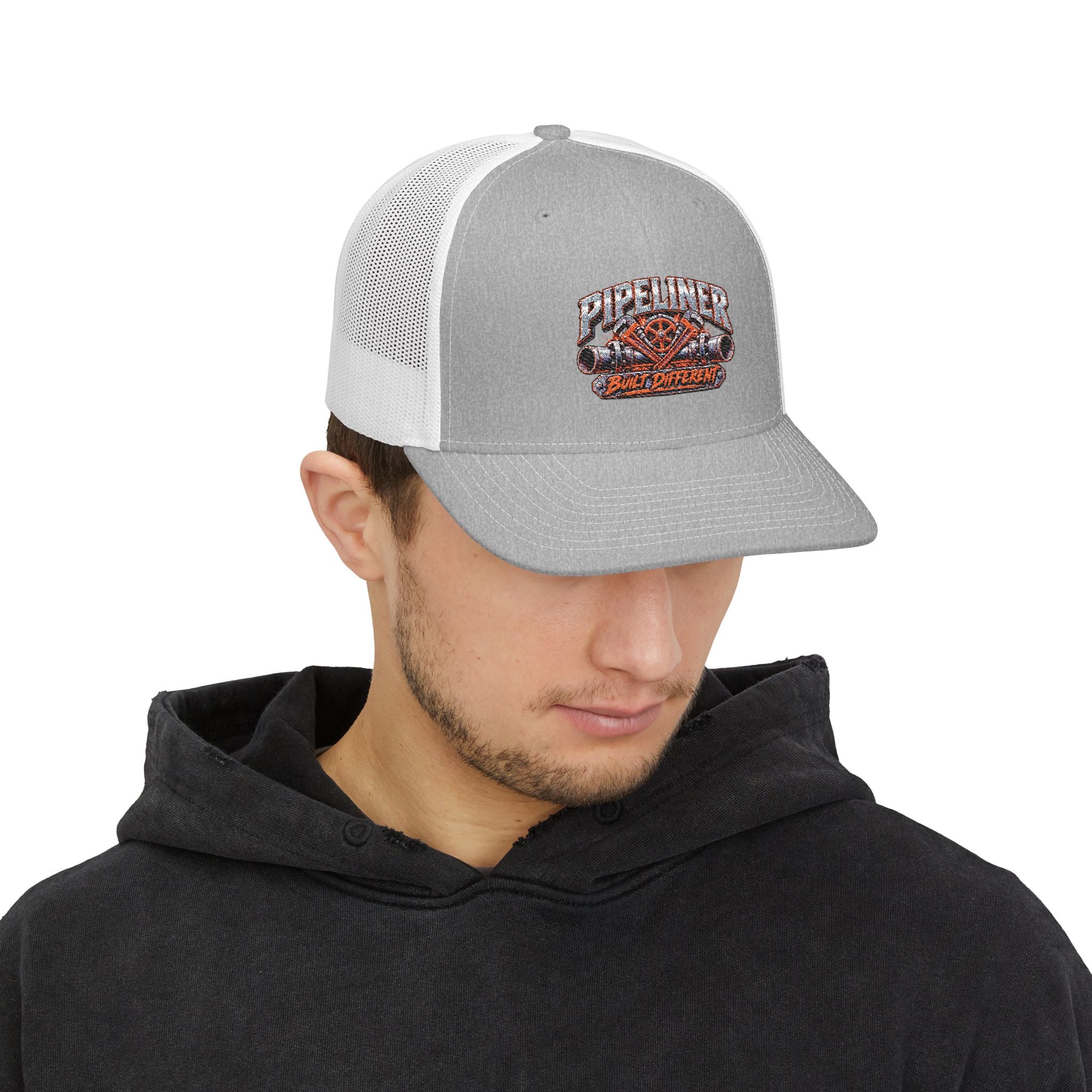 Pipeliner Trucker Cap – Embroidered Snapback Mesh Hat