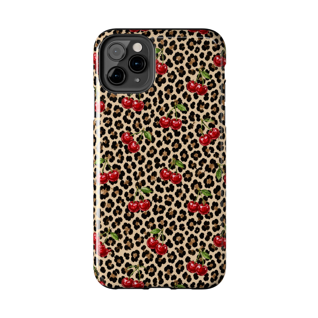 Cherry Leopard Tough Phone Case