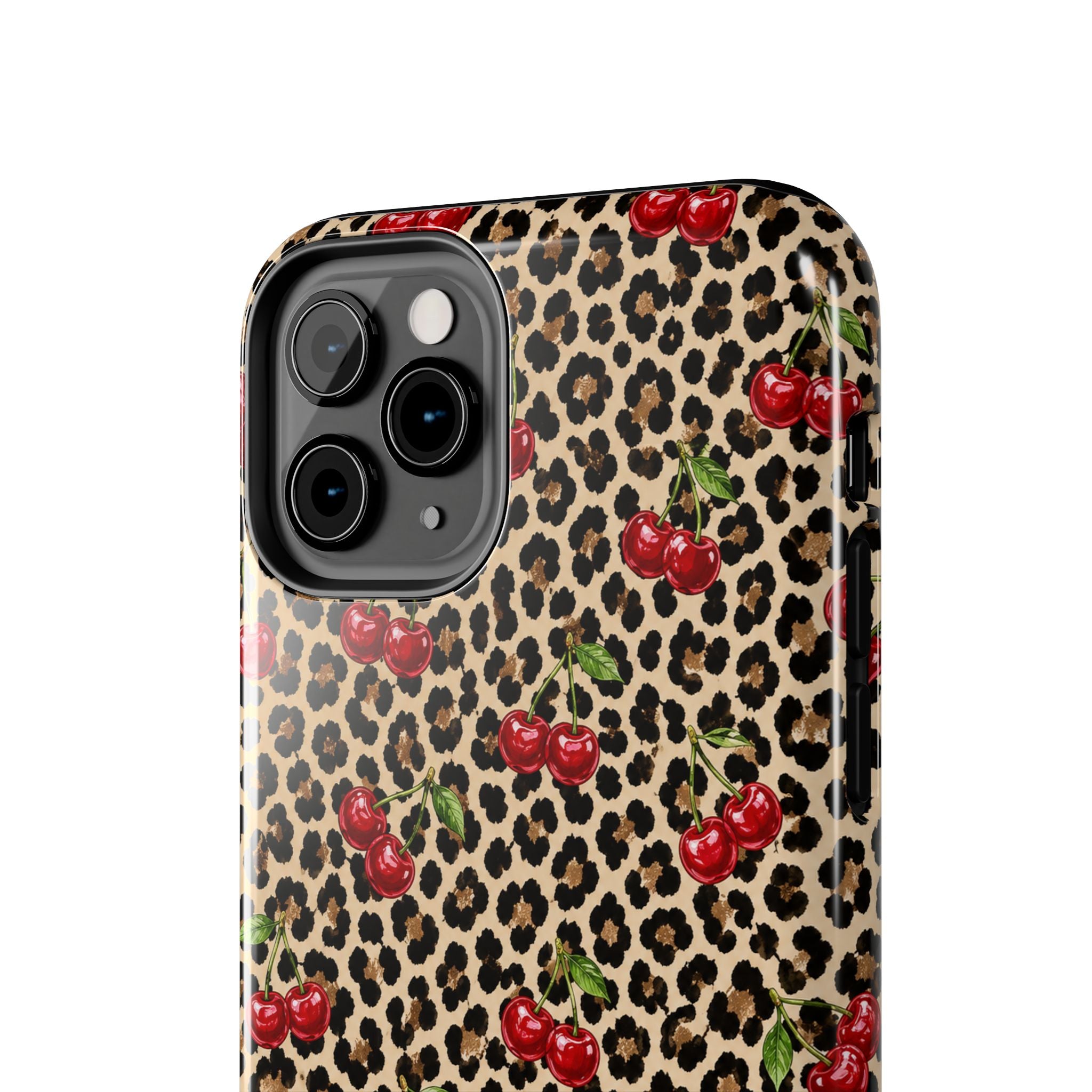 Cherry Leopard Tough Phone Case