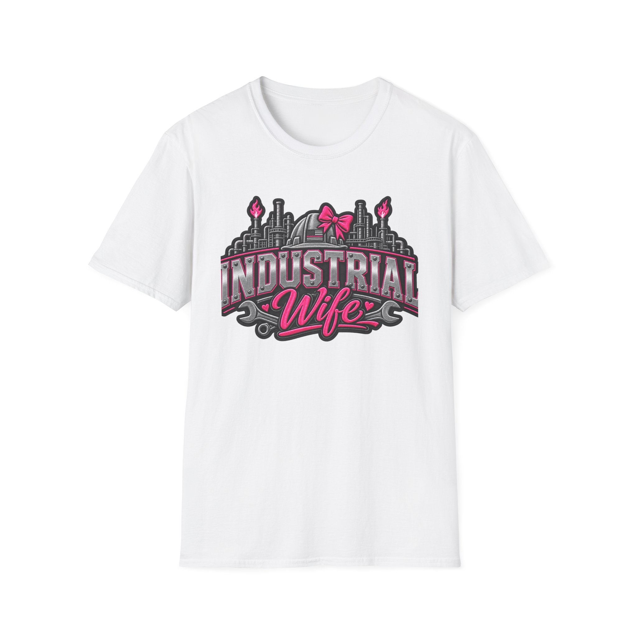 Industrial Wife T-Shirt — Pink Bow Steel Mill Apparel