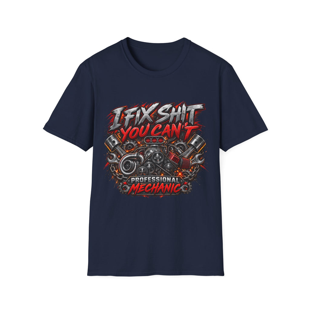 Mechanic T‑Shirt — "I Fix Shit You Can't" Vintage Garage Tee