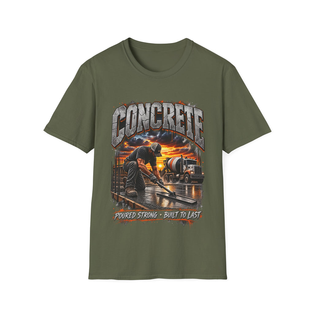 Concrete Crew T‑Shirt — Sunset Construction Graphic Tee