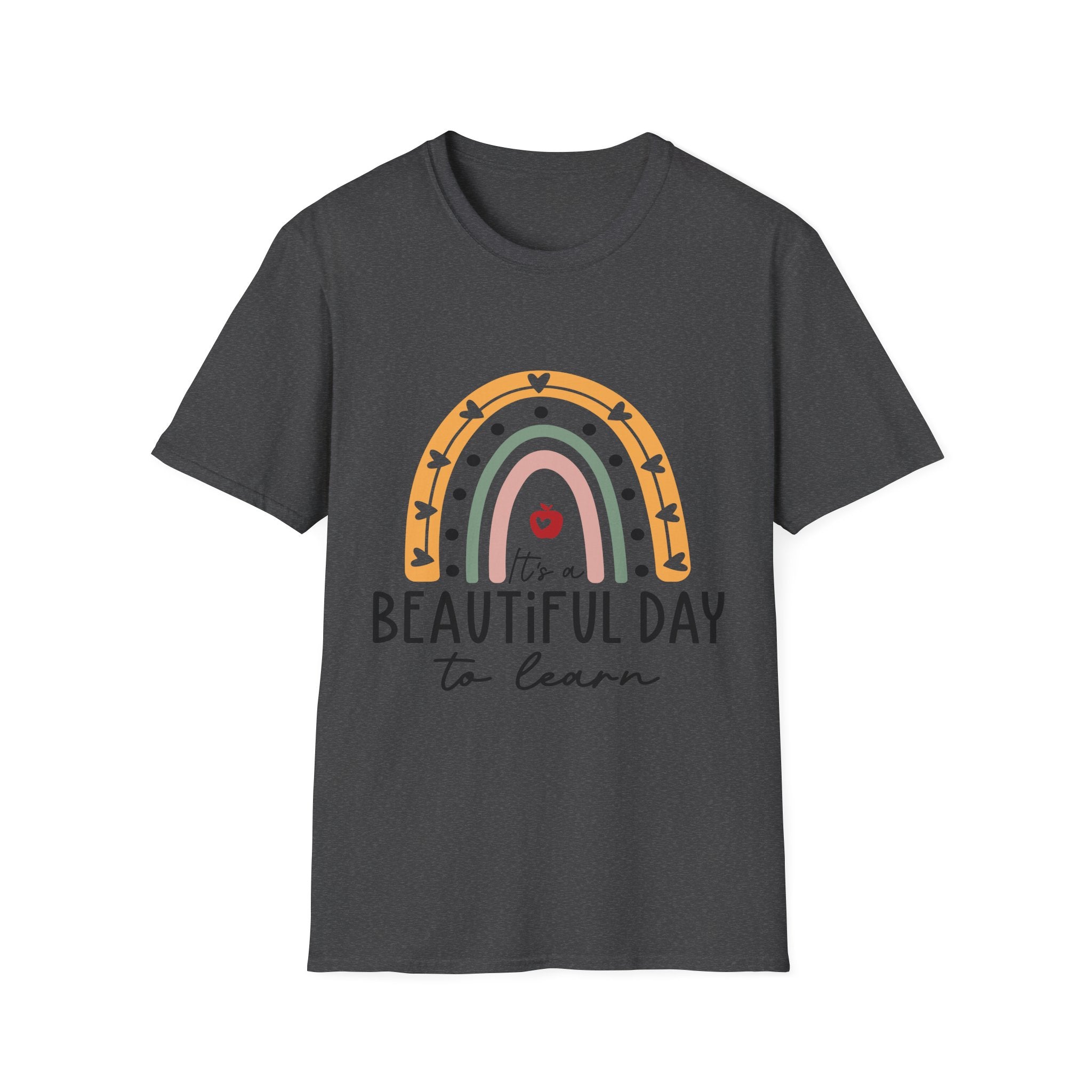 Teacher Rainbow T-Shirt — 'Beautiful Day to Learn' Tee