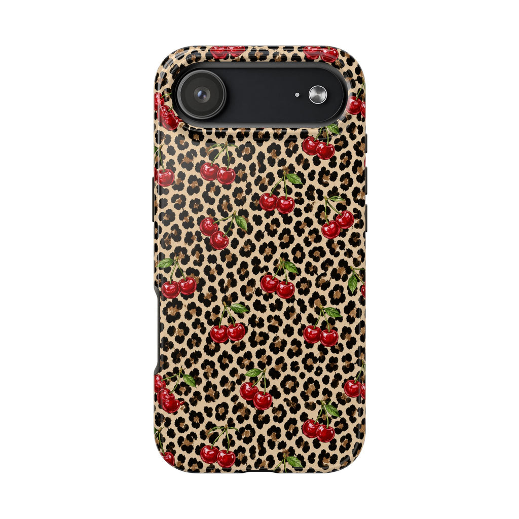 Cherry Leopard Tough Phone Case
