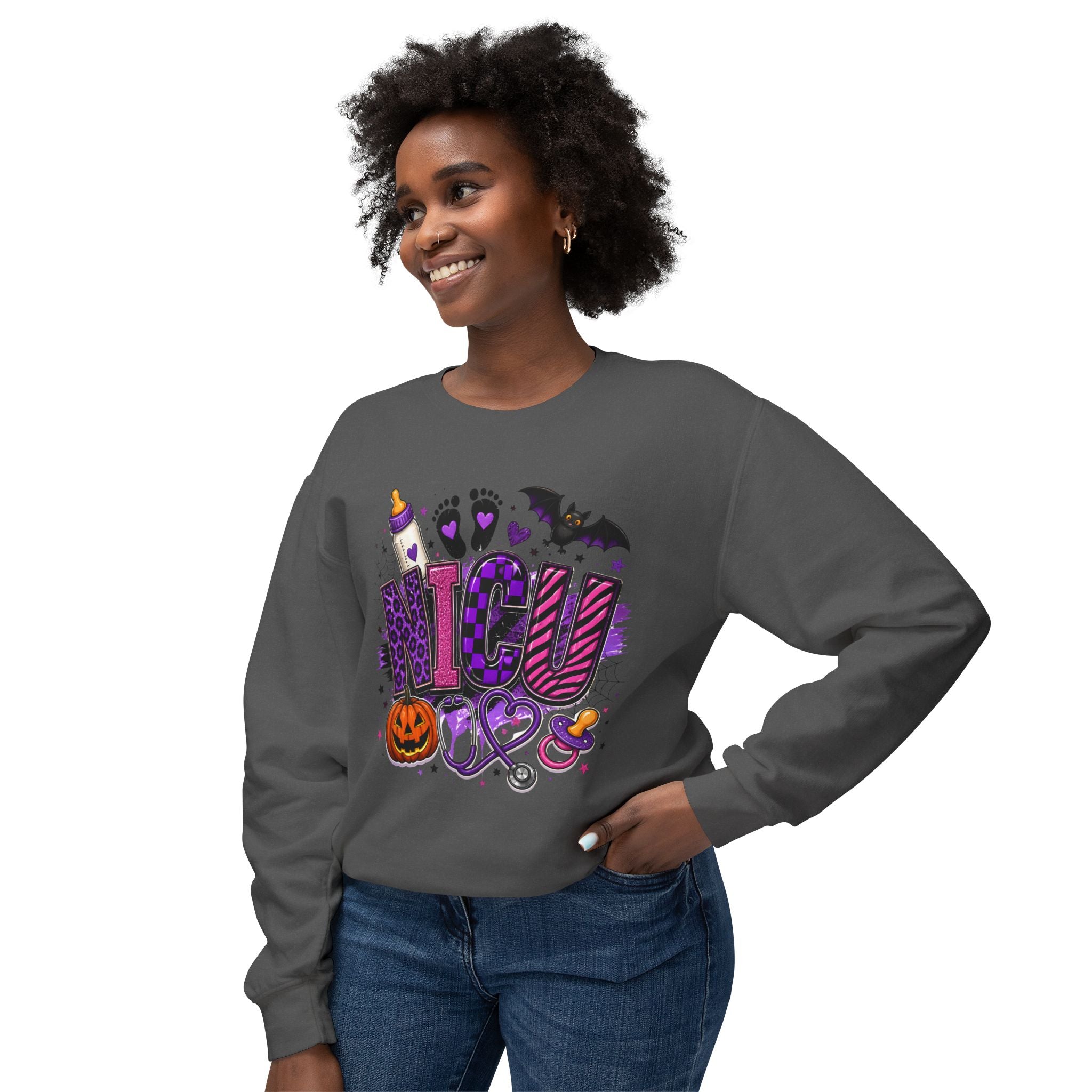 NICU Nurse Halloween Crewneck Sweatshirt