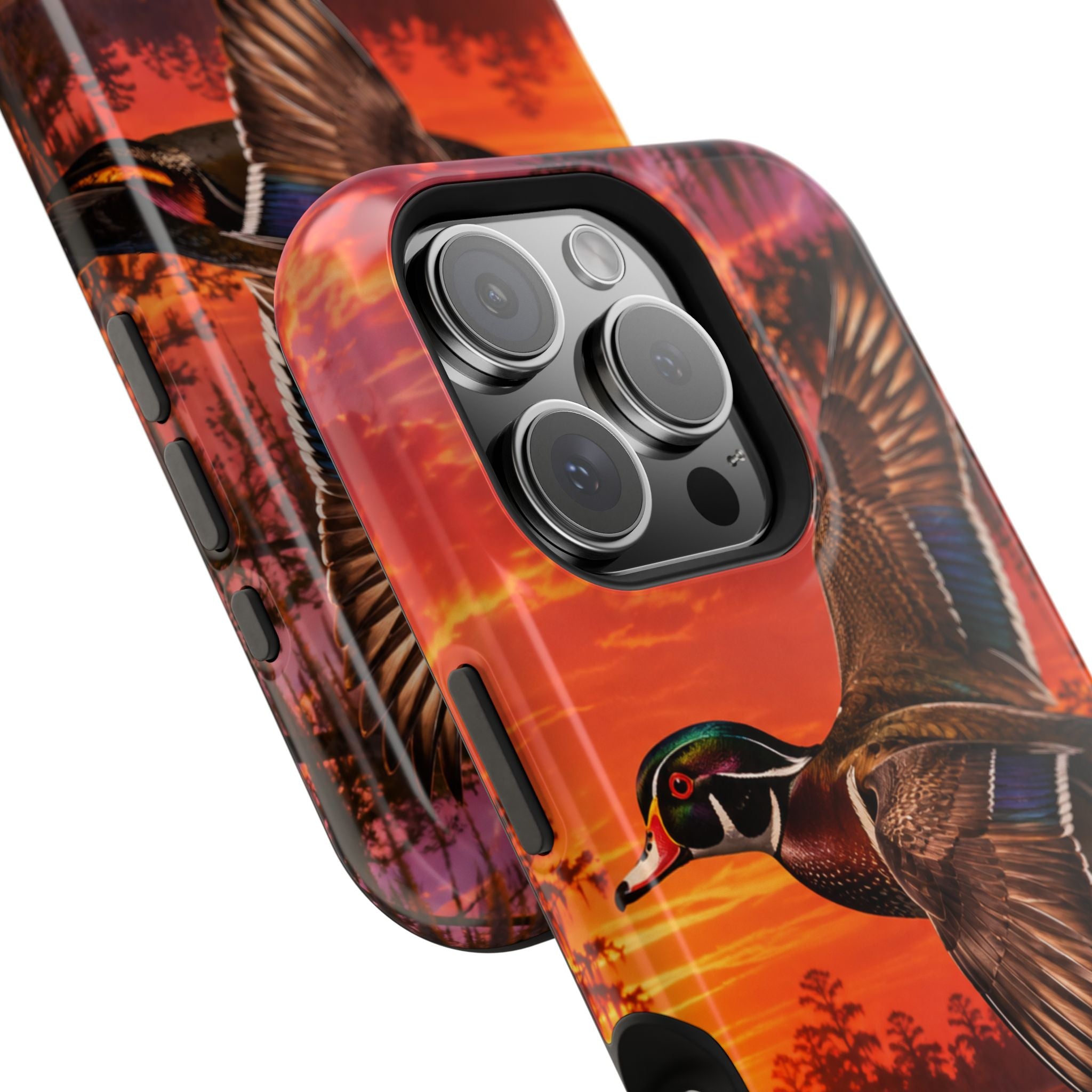 Wood Duck Sunset Phone Case — Magnetic Impact-Resistant