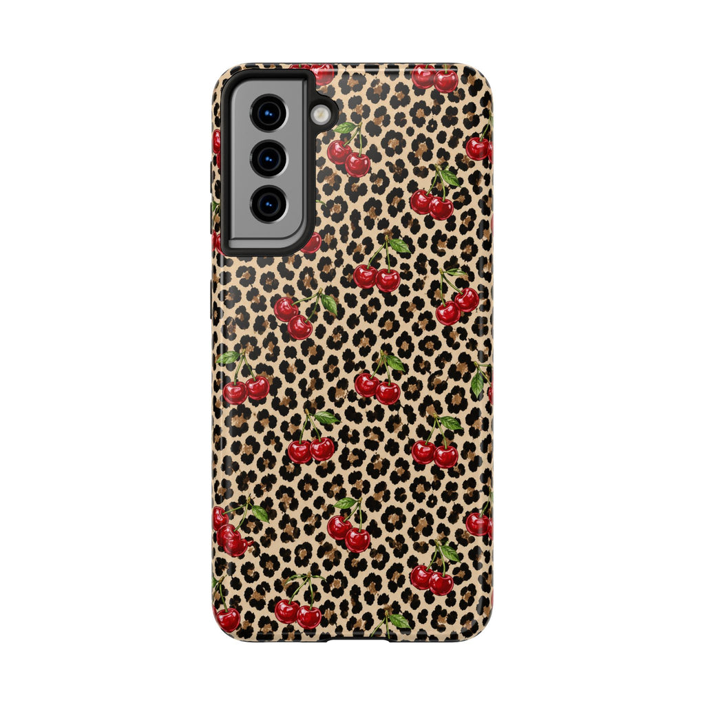 Cherry Leopard Tough Phone Case