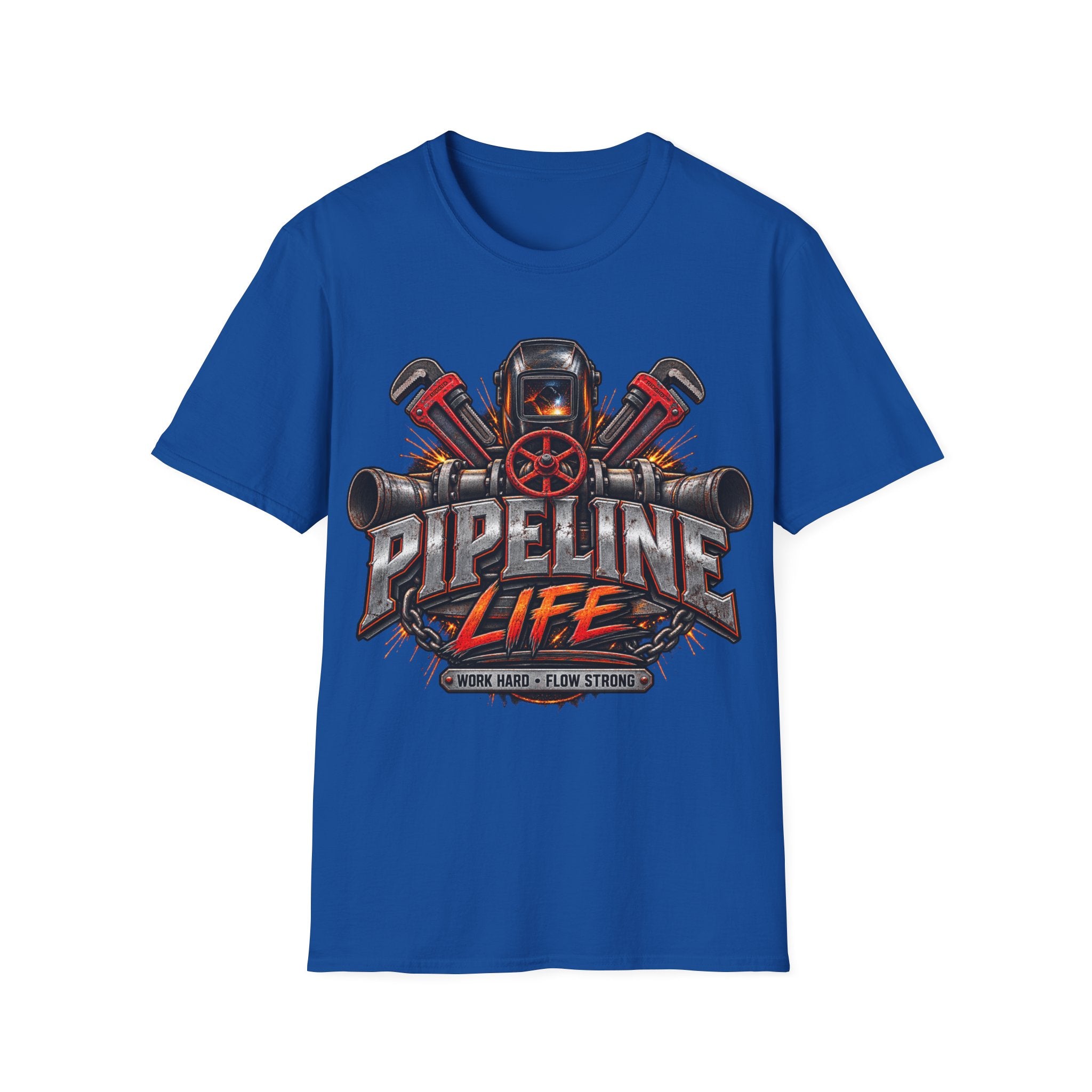 Pipeline Life T-Shirt — Industrial Welding & Pipefitting Crew Tee