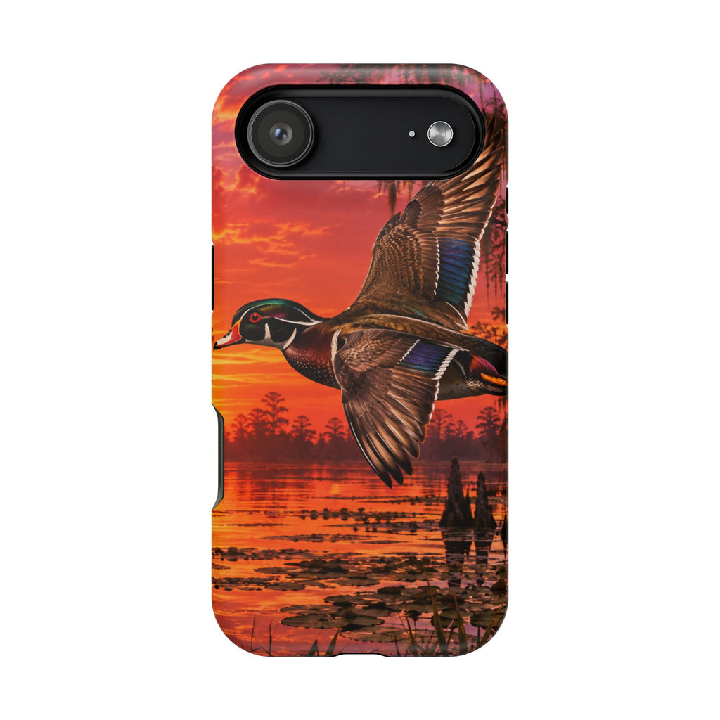 Wood Duck Sunset Phone Case — Magnetic Impact-Resistant