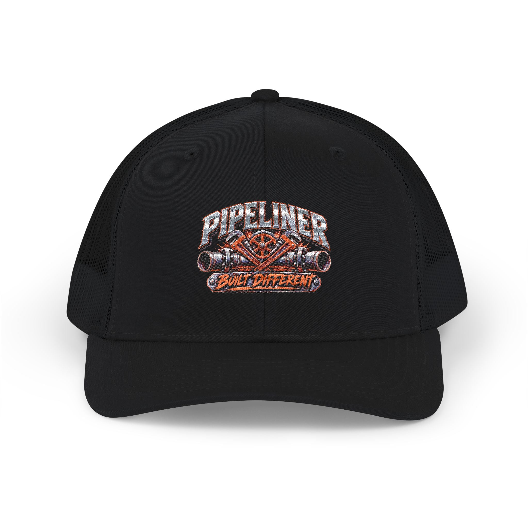 Pipeliner Trucker Cap – Embroidered Snapback Mesh Hat