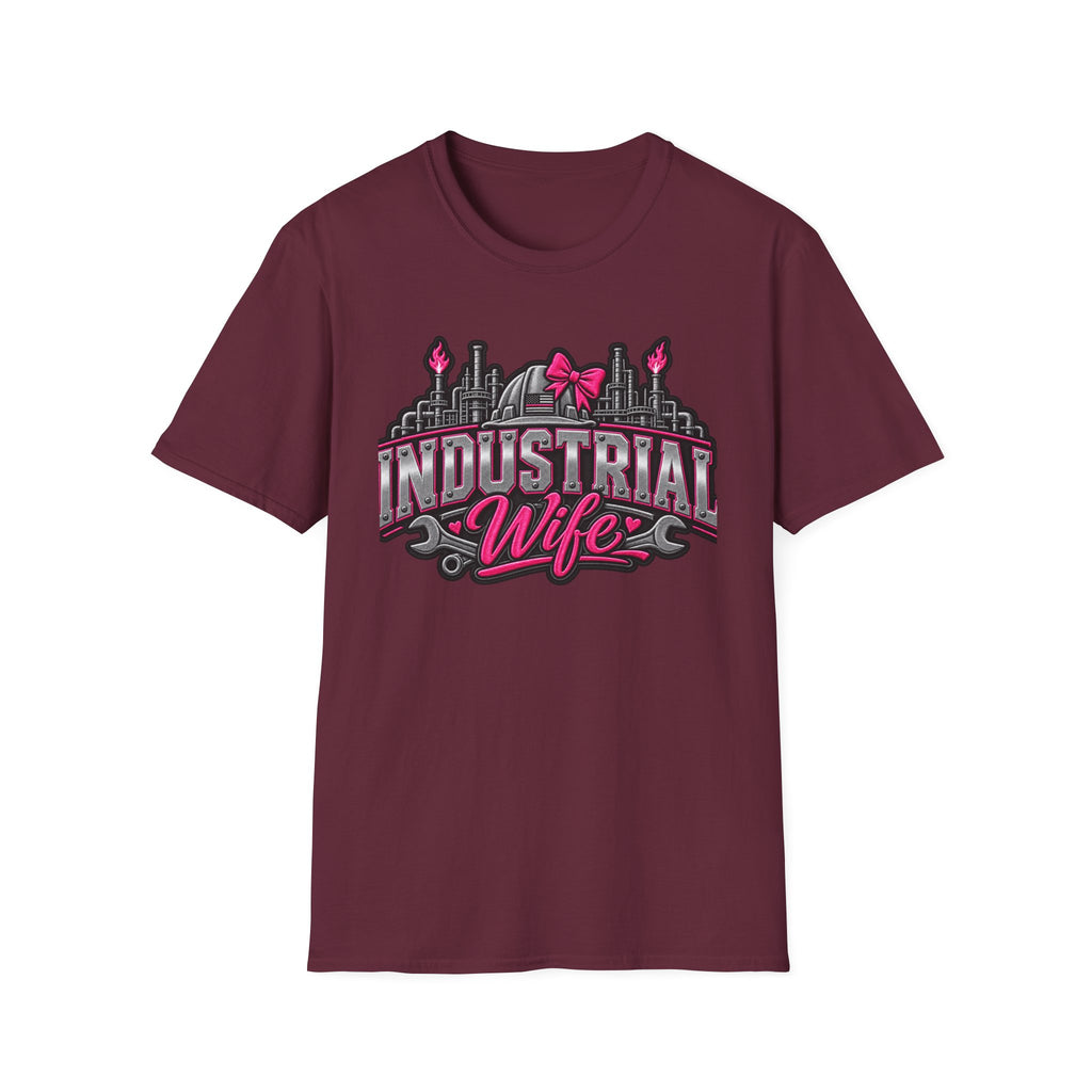Industrial Wife T-Shirt — Pink Bow Steel Mill Apparel