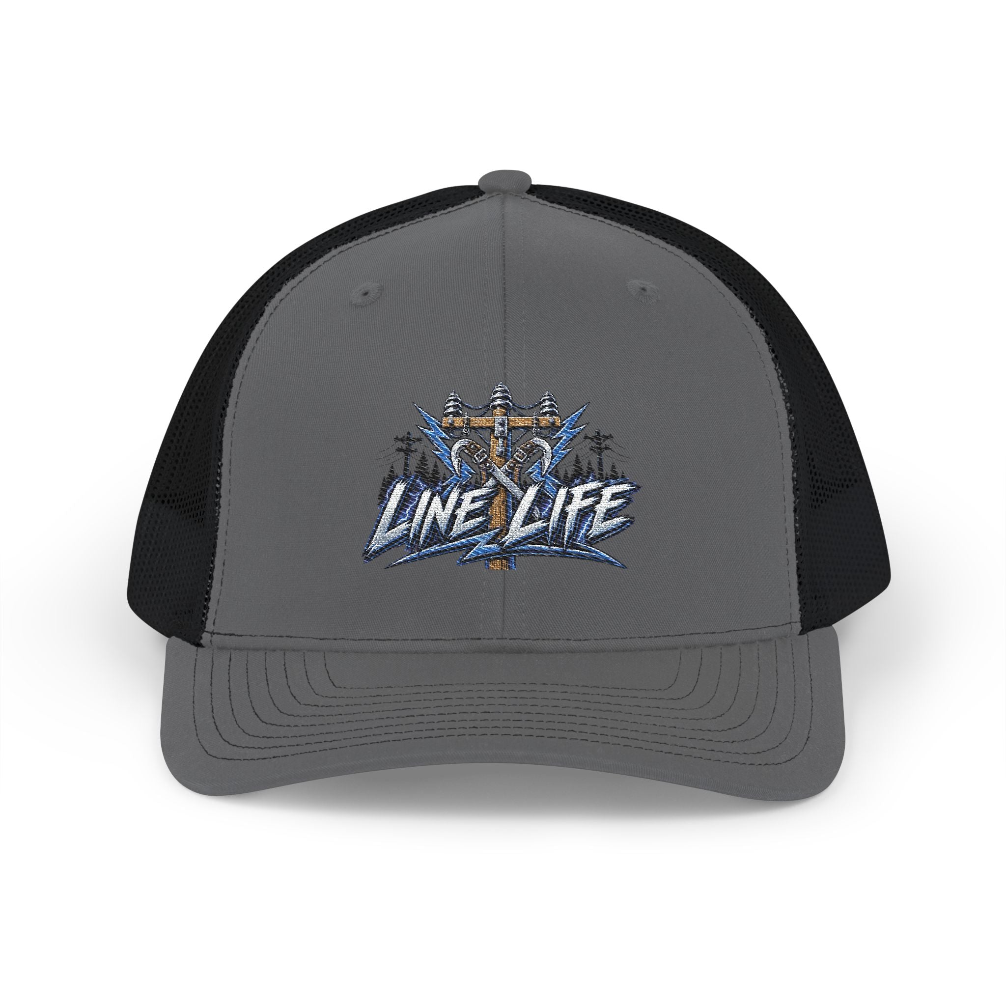 Line Life Snapback Trucker Cap – Vintage Fishing Graphic Mesh Hat