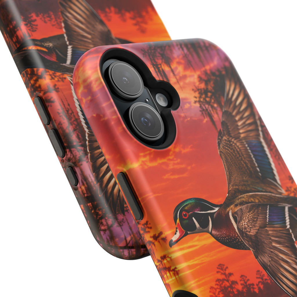 Wood Duck Sunset Phone Case — Magnetic Impact-Resistant
