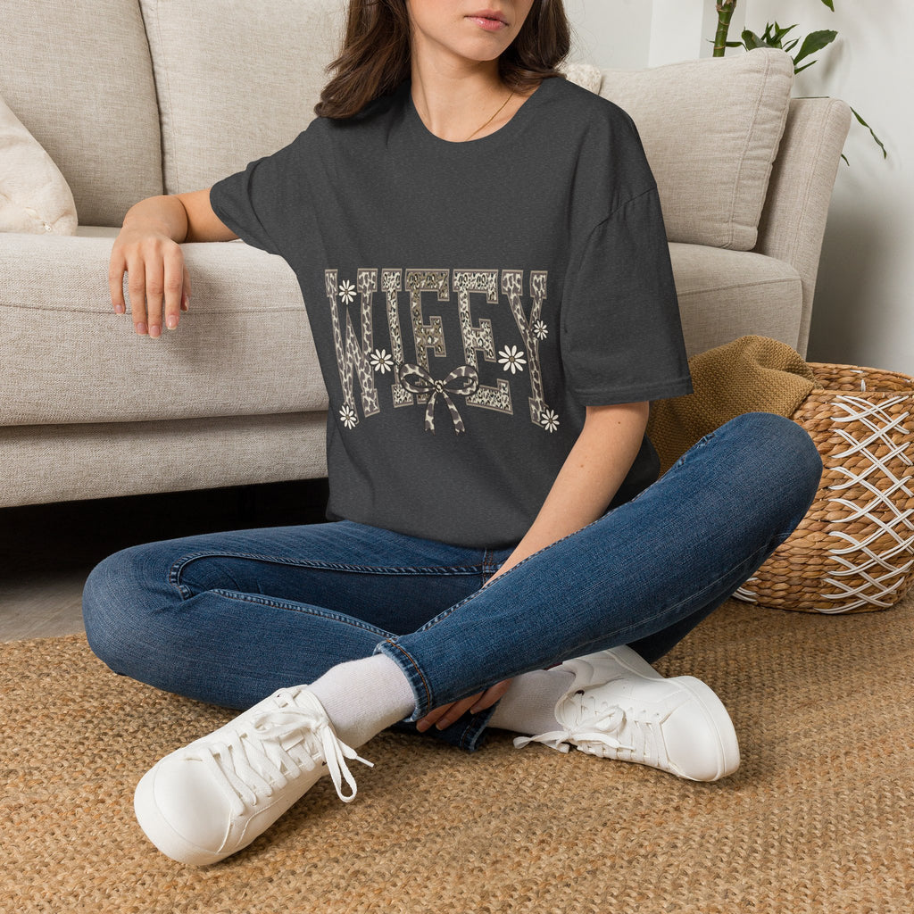 Wifey Leopard Floral T-Shirt