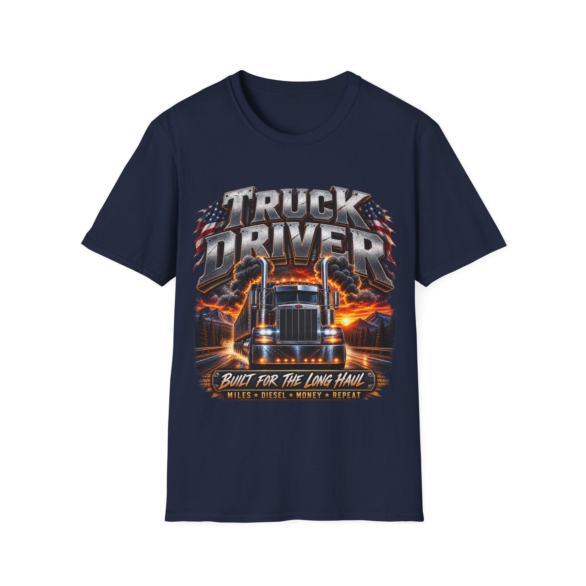 Truck Driver T‑Shirt — Born for the Long Haul Graphic Tee
