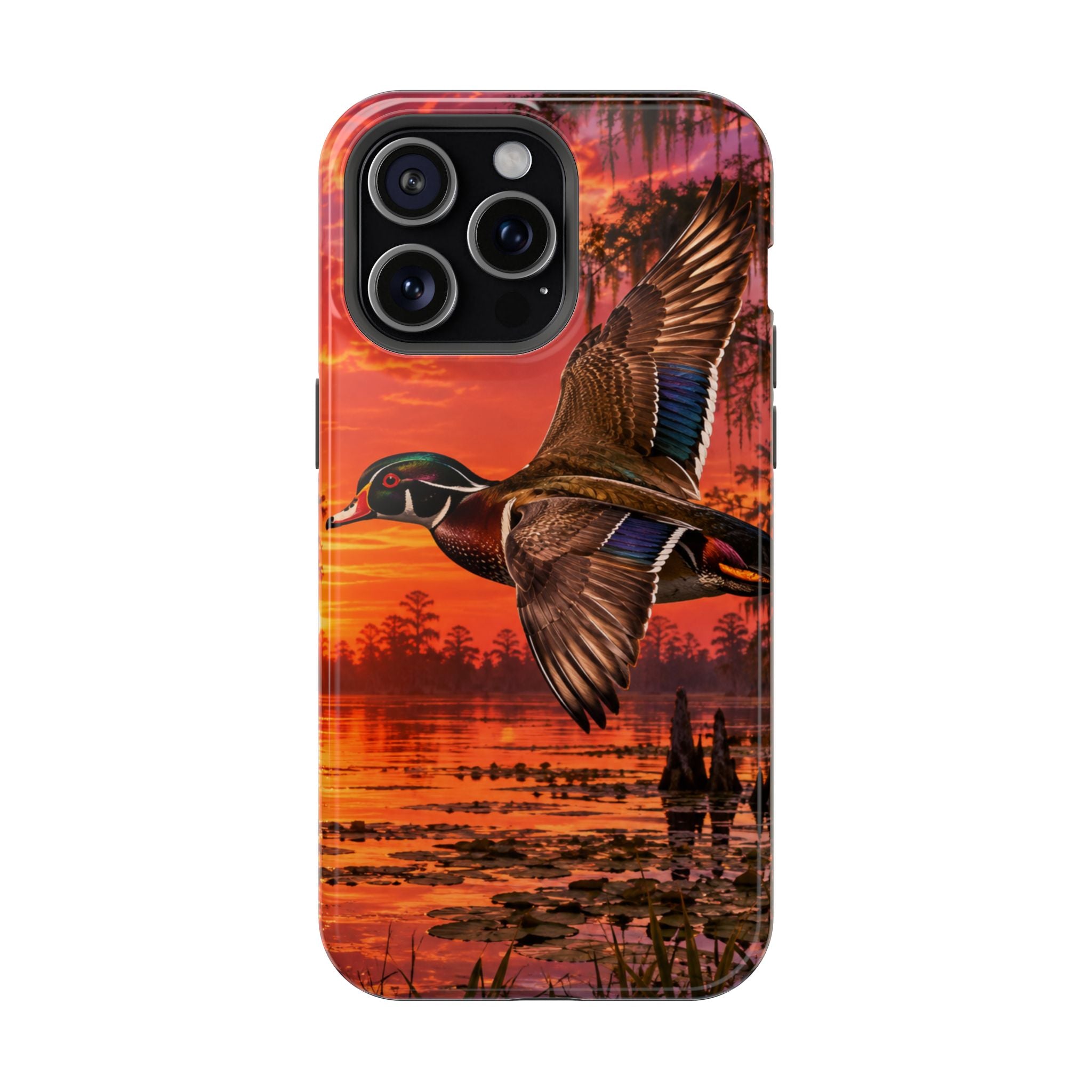 Wood Duck Sunset Phone Case — Magnetic Impact-Resistant