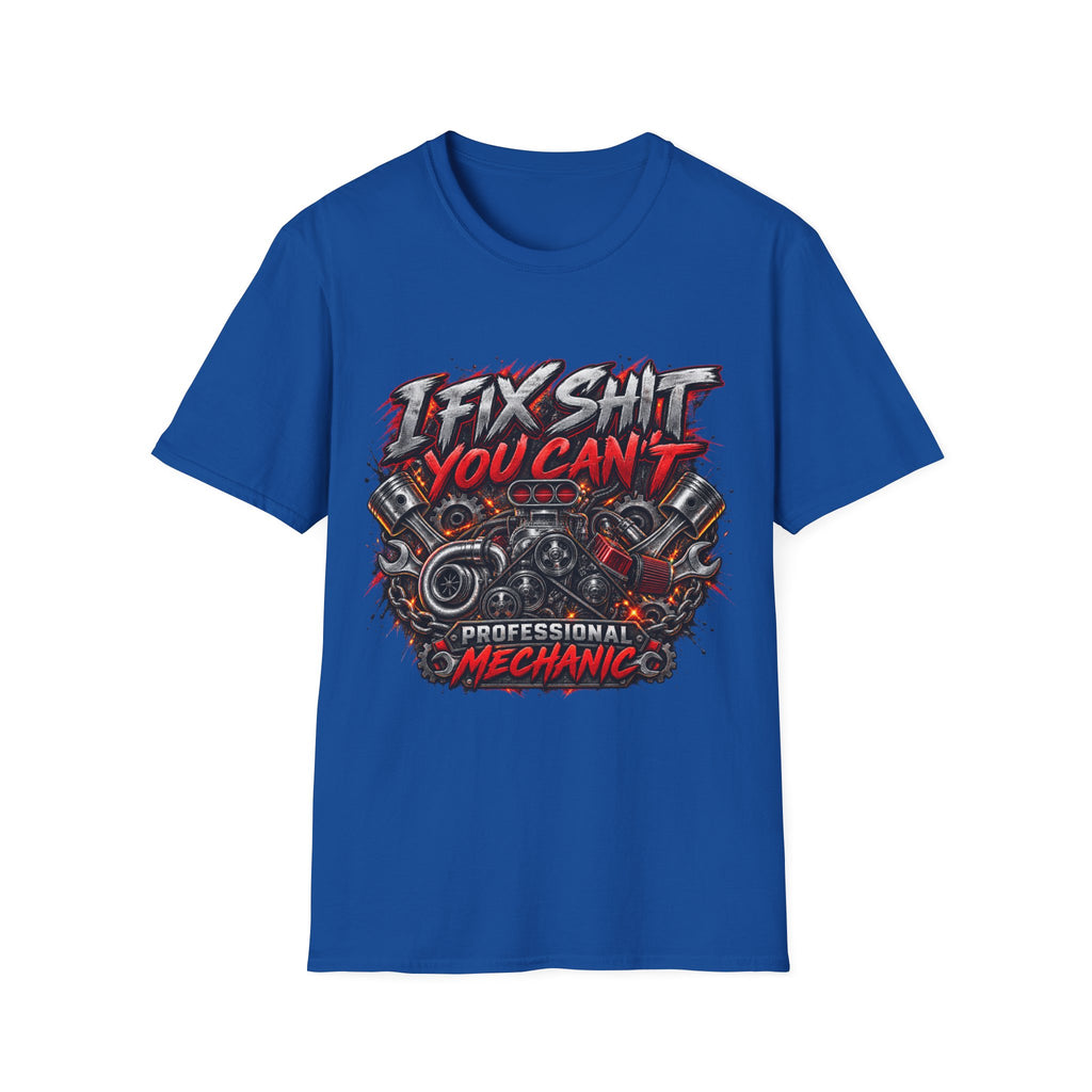 Mechanic T‑Shirt — "I Fix Shit You Can't" Vintage Garage Tee
