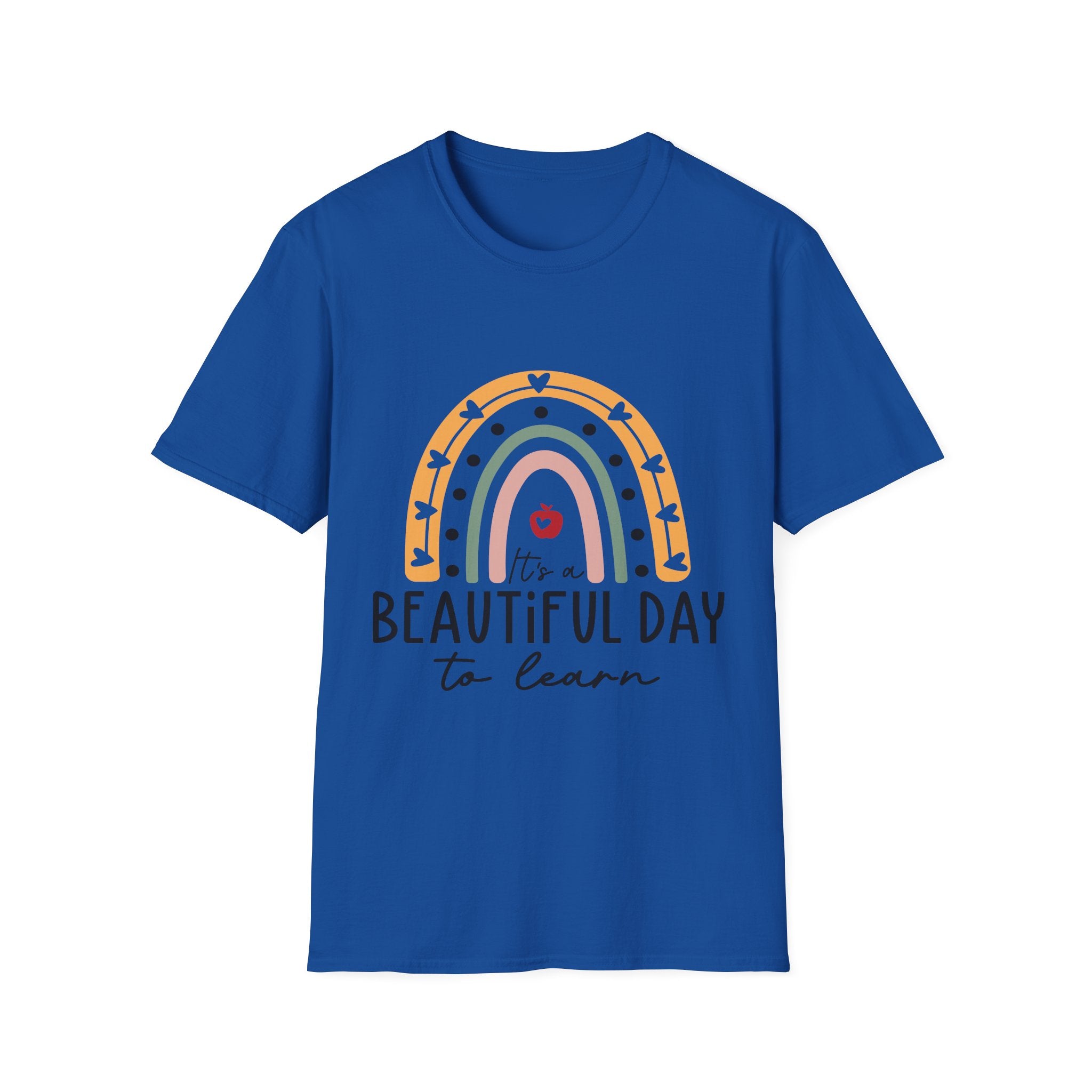 Teacher Rainbow T-Shirt — 'Beautiful Day to Learn' Tee