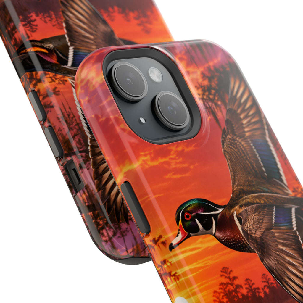 Wood Duck Sunset Phone Case — Magnetic Impact-Resistant