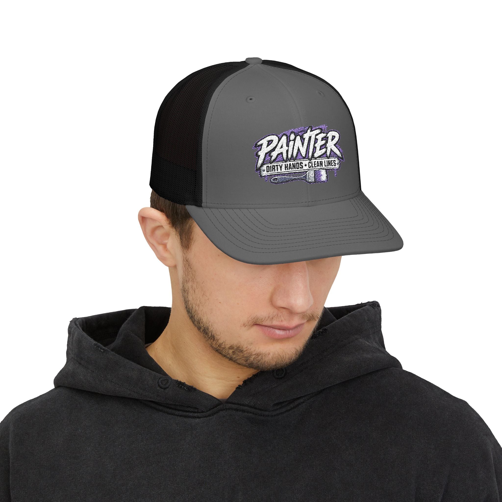 Painter Trucker Cap – 'Painter: Dirty Hands, Clear Lines' Snapback Hat