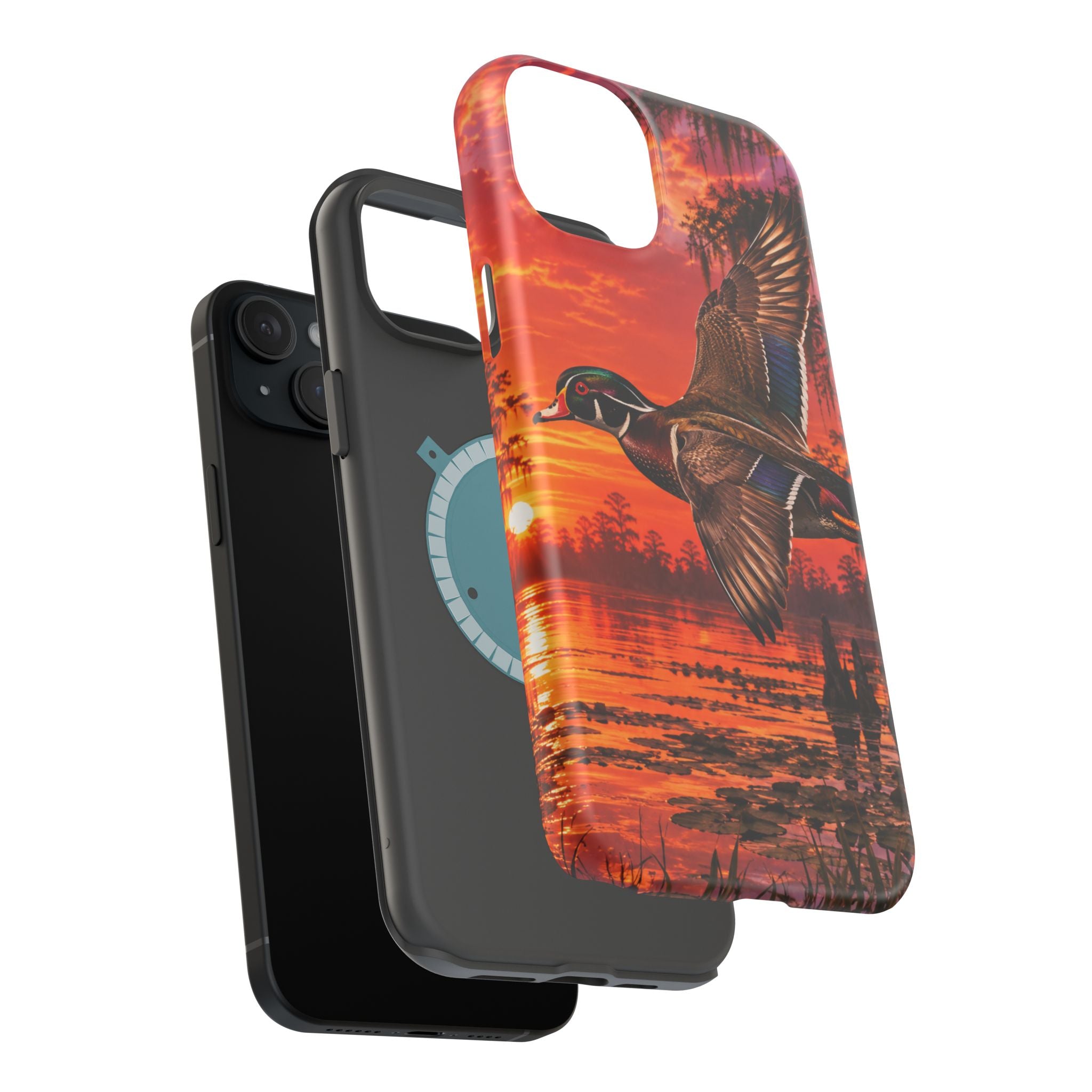 Wood Duck Sunset Phone Case — Magnetic Impact-Resistant