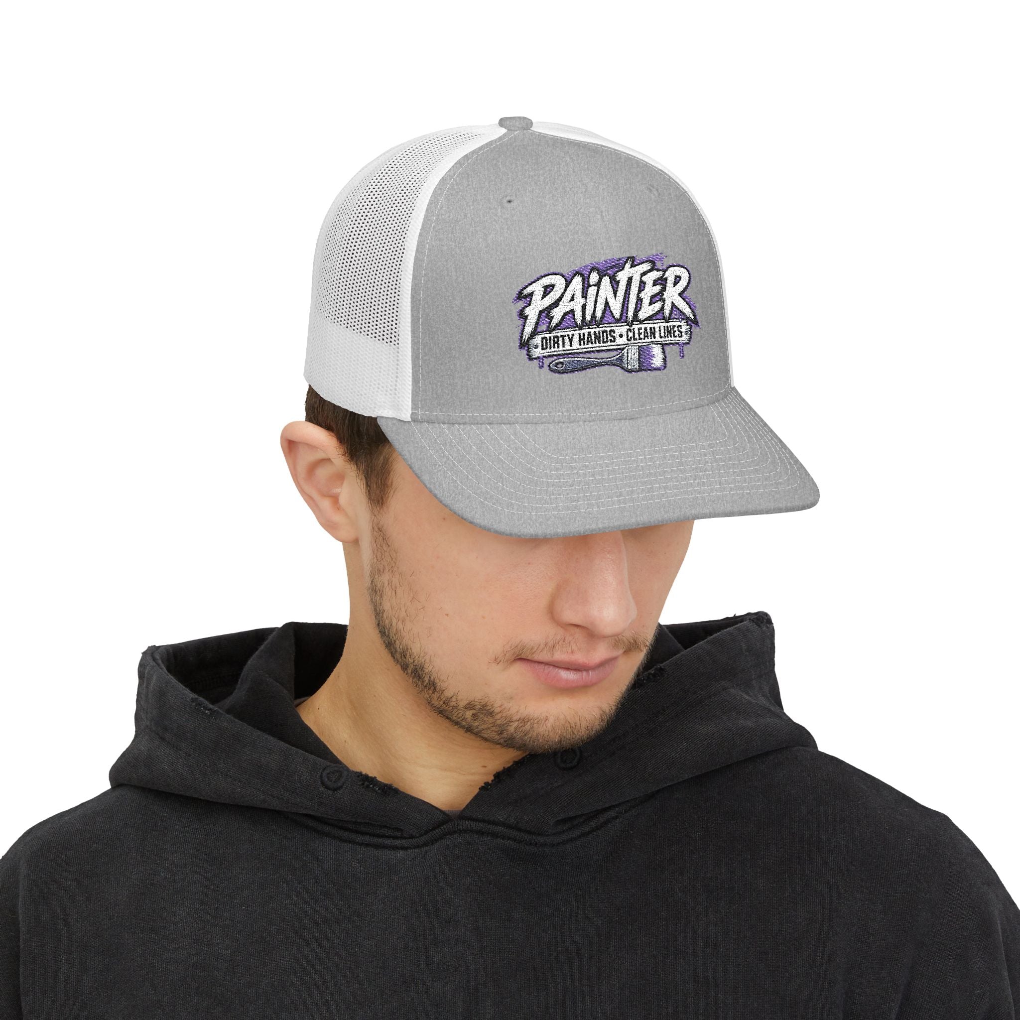 Painter Trucker Cap – 'Painter: Dirty Hands, Clear Lines' Snapback Hat