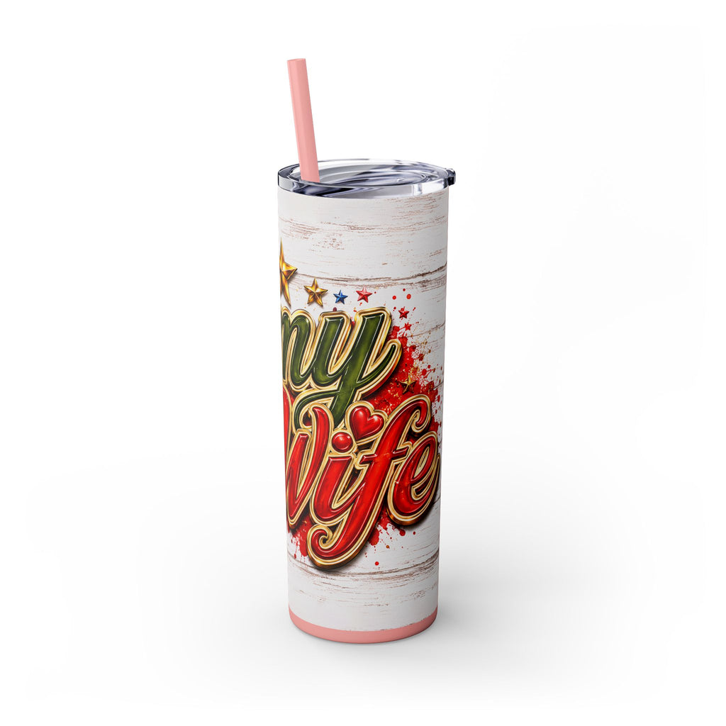 Army Wife Tumbler With Changeable Colored Straw