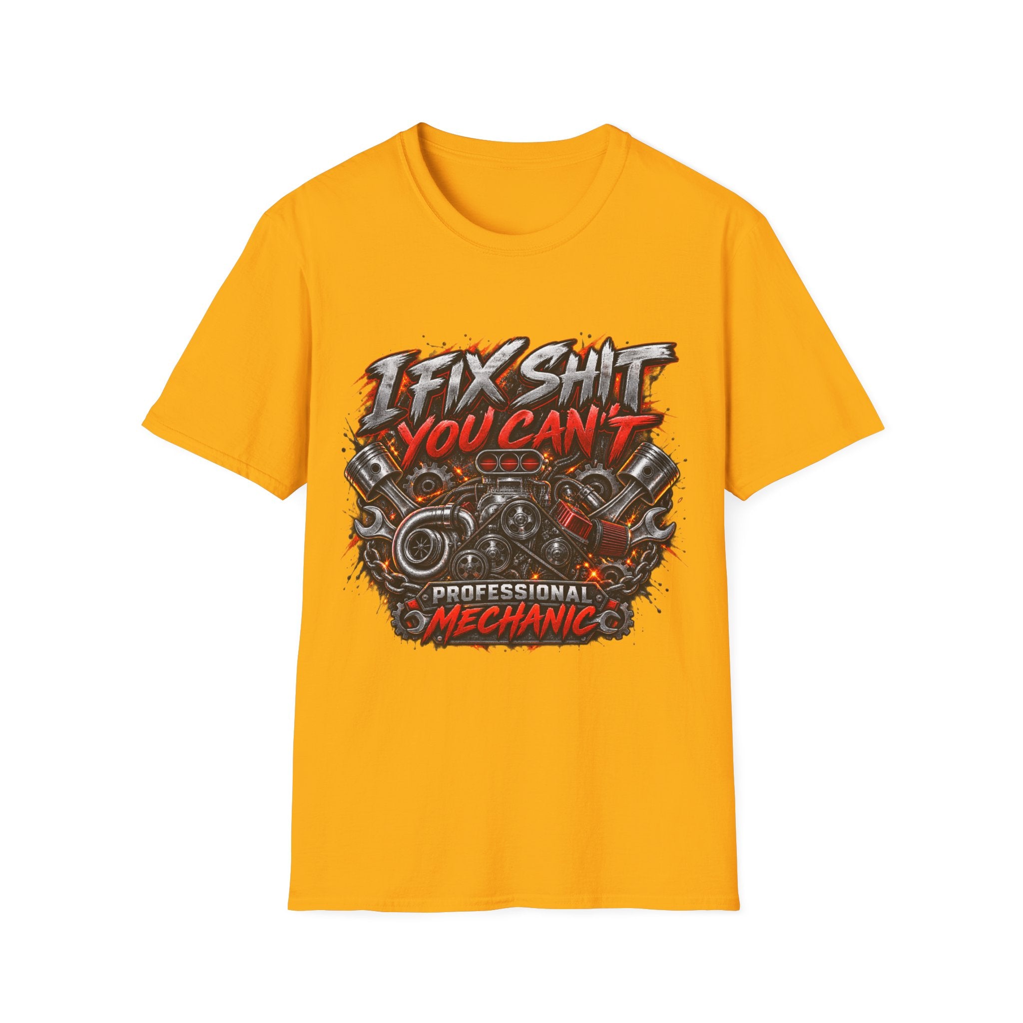 Mechanic T‑Shirt — "I Fix Shit You Can't" Vintage Garage Tee