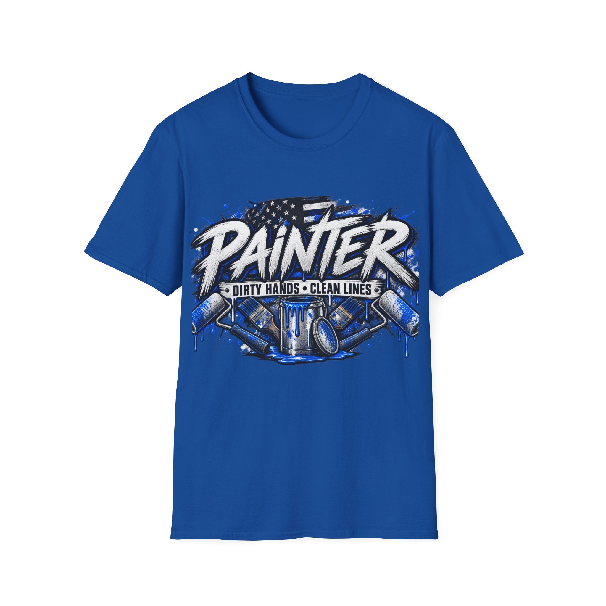 Painter T-Shirt — "Dirty Hands • Clean Lines" Graphic Tee for Painters