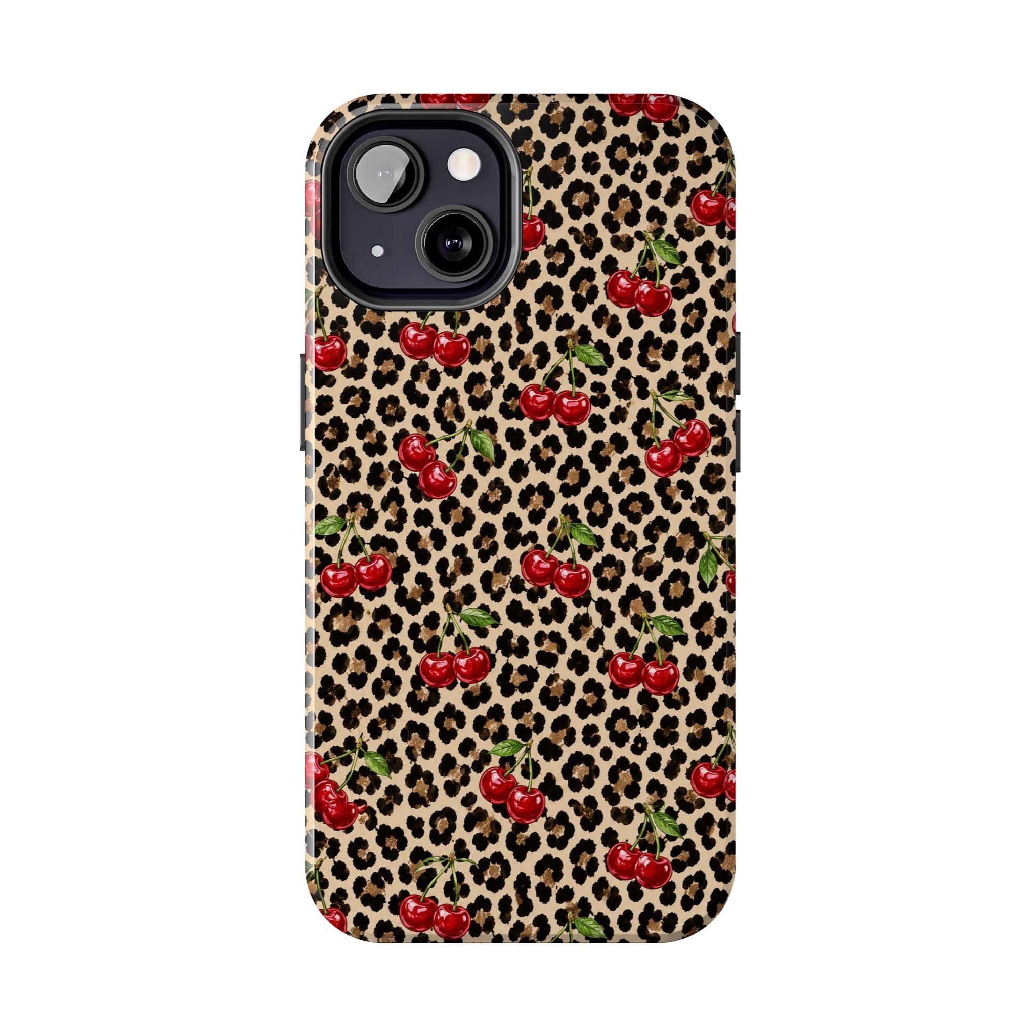 Cherry Leopard Tough Phone Case