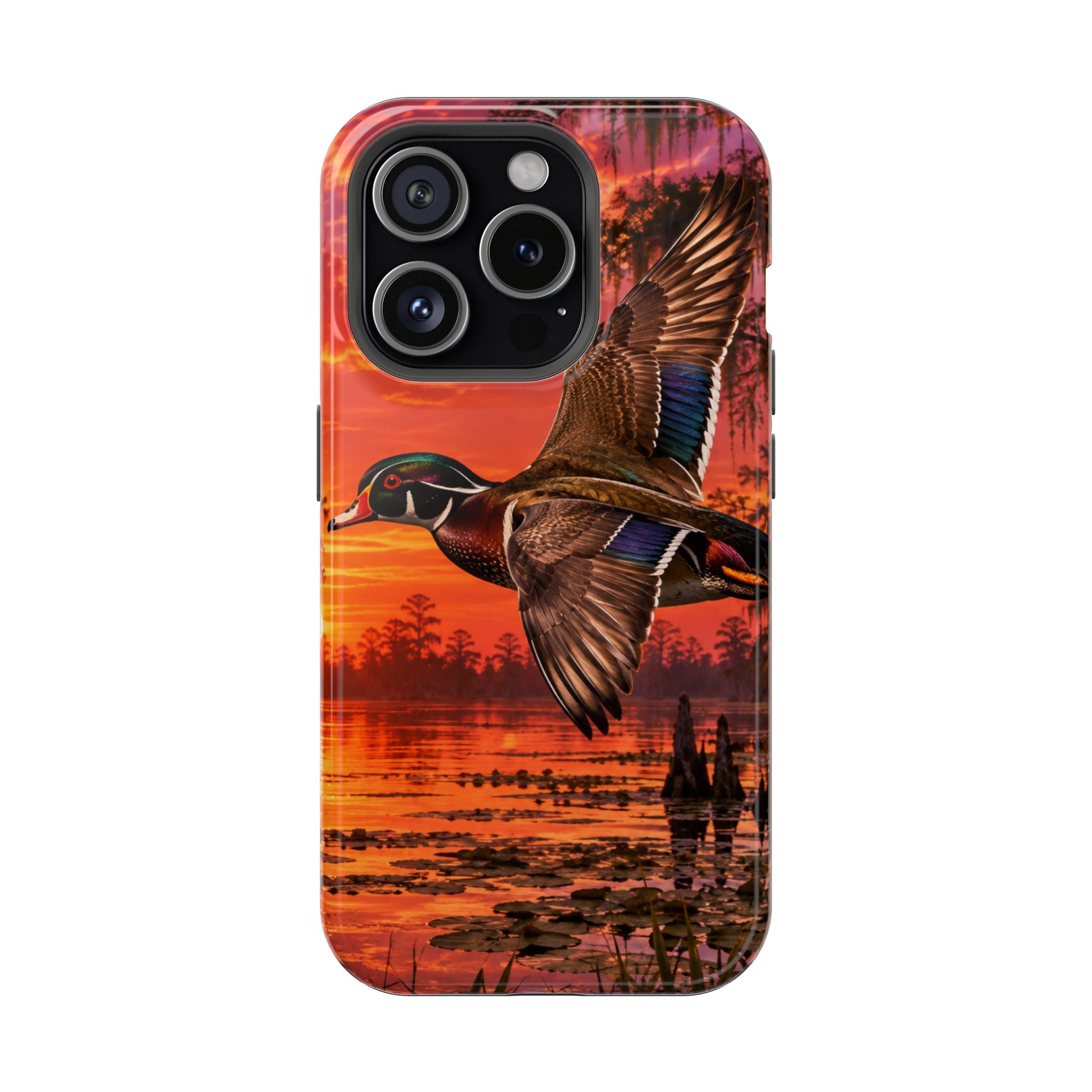 Wood Duck Sunset Phone Case — Magnetic Impact-Resistant