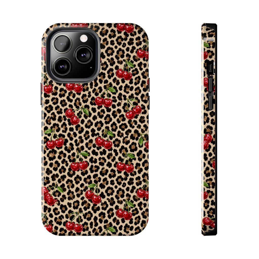 Cherry Leopard Tough Phone Case
