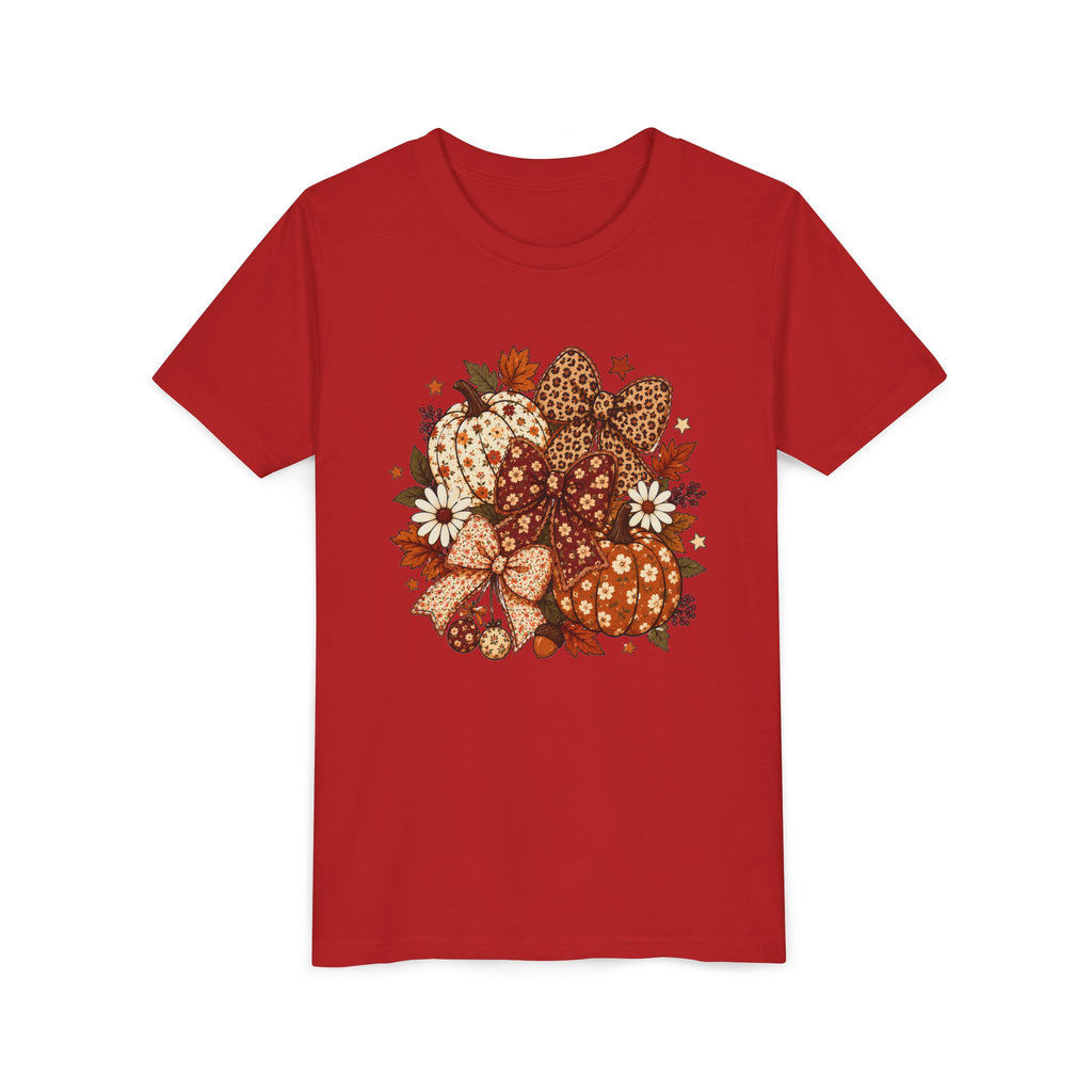 Youth Tee — Autumn Pumpkin Bouquet Graphic Shirt