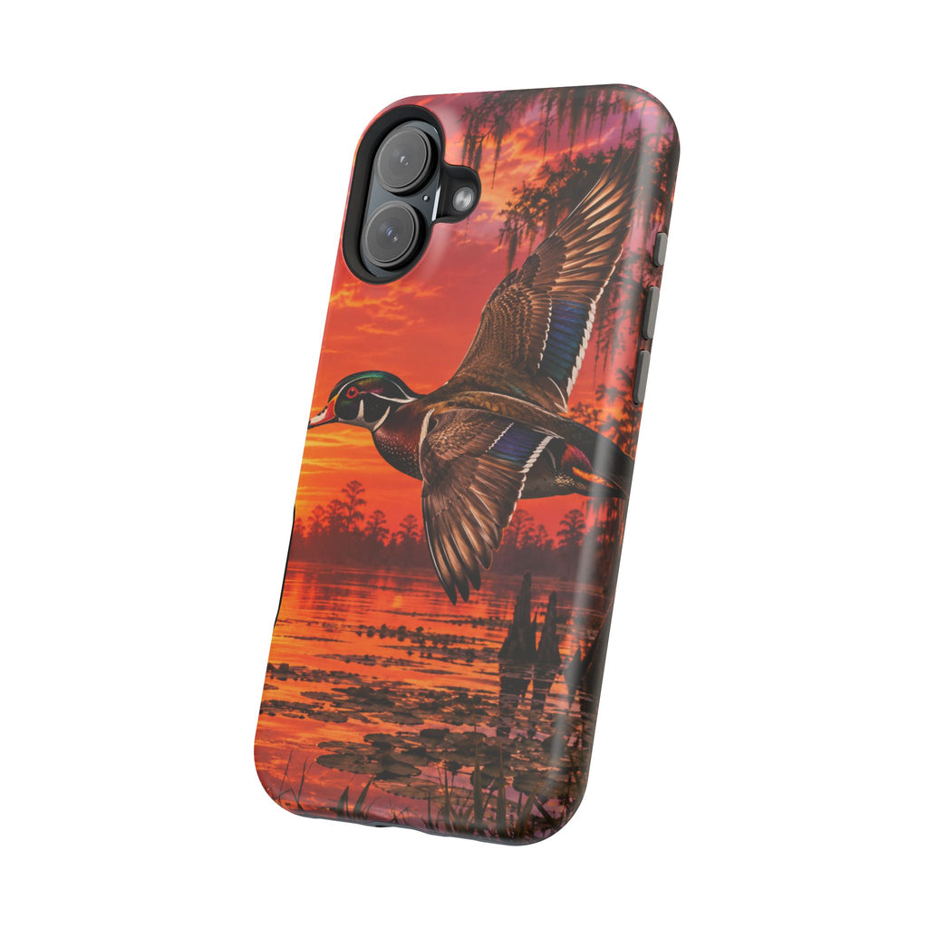 Wood Duck Sunset Phone Case — Magnetic Impact-Resistant