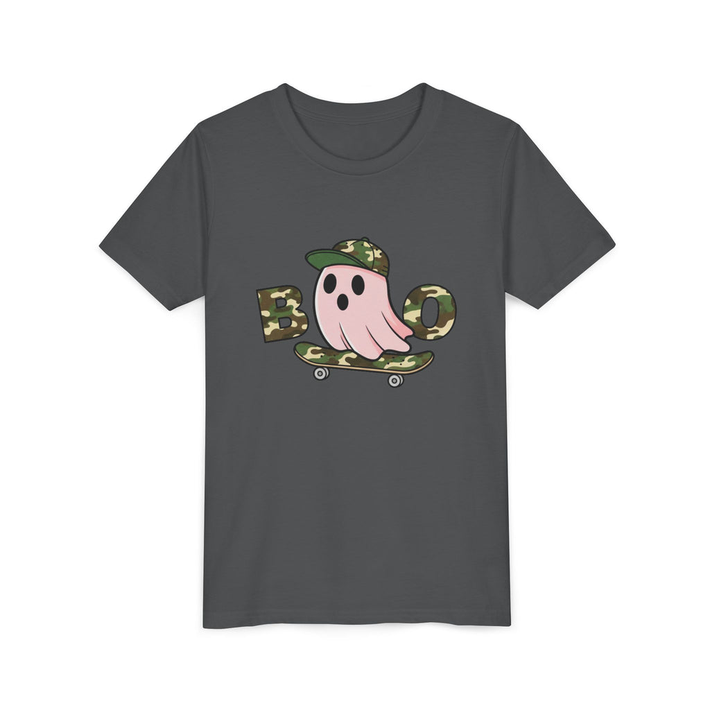 Youth Tee — Camo Skate Ghost “Boo” Graphic Tee