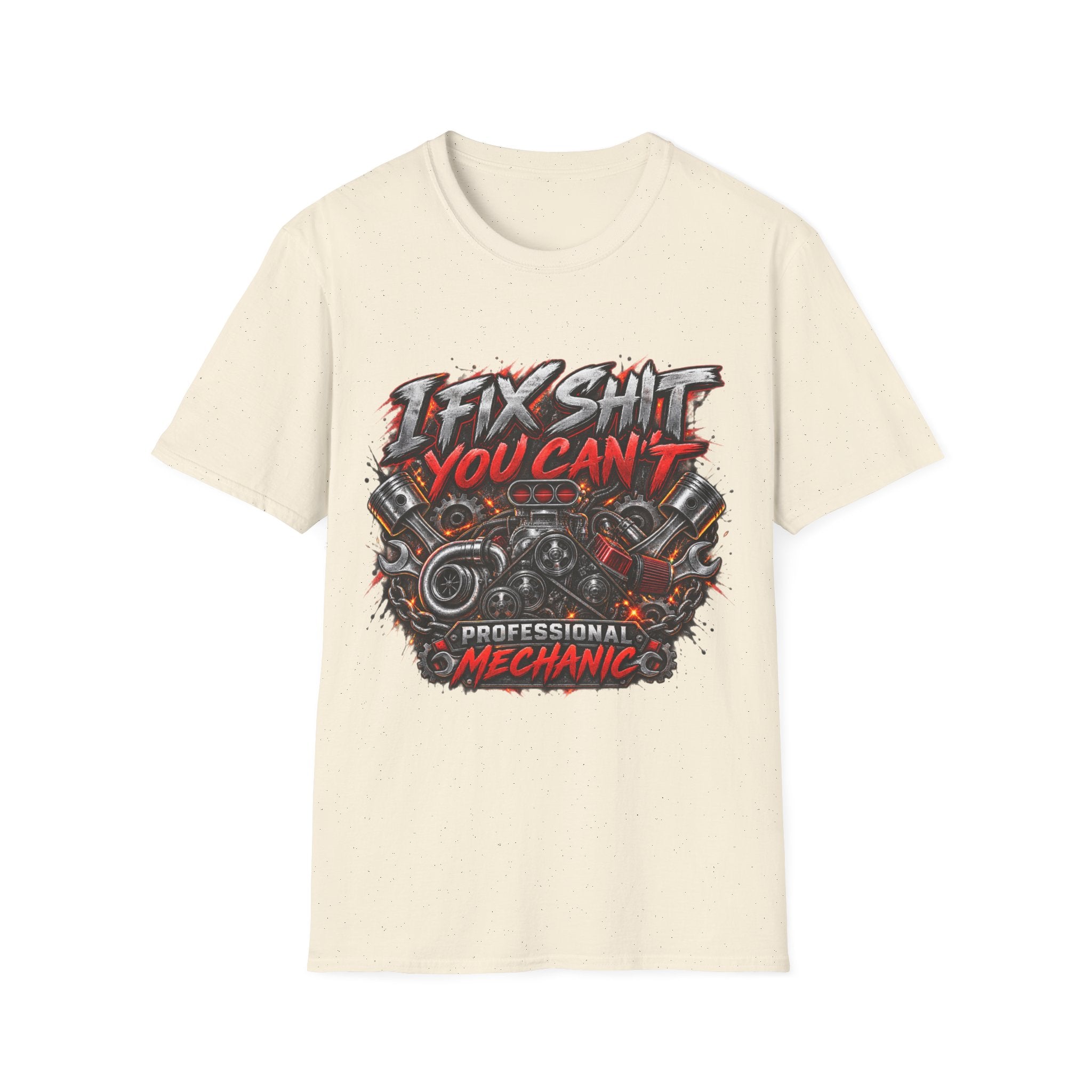 Mechanic T‑Shirt — "I Fix Shit You Can't" Vintage Garage Tee