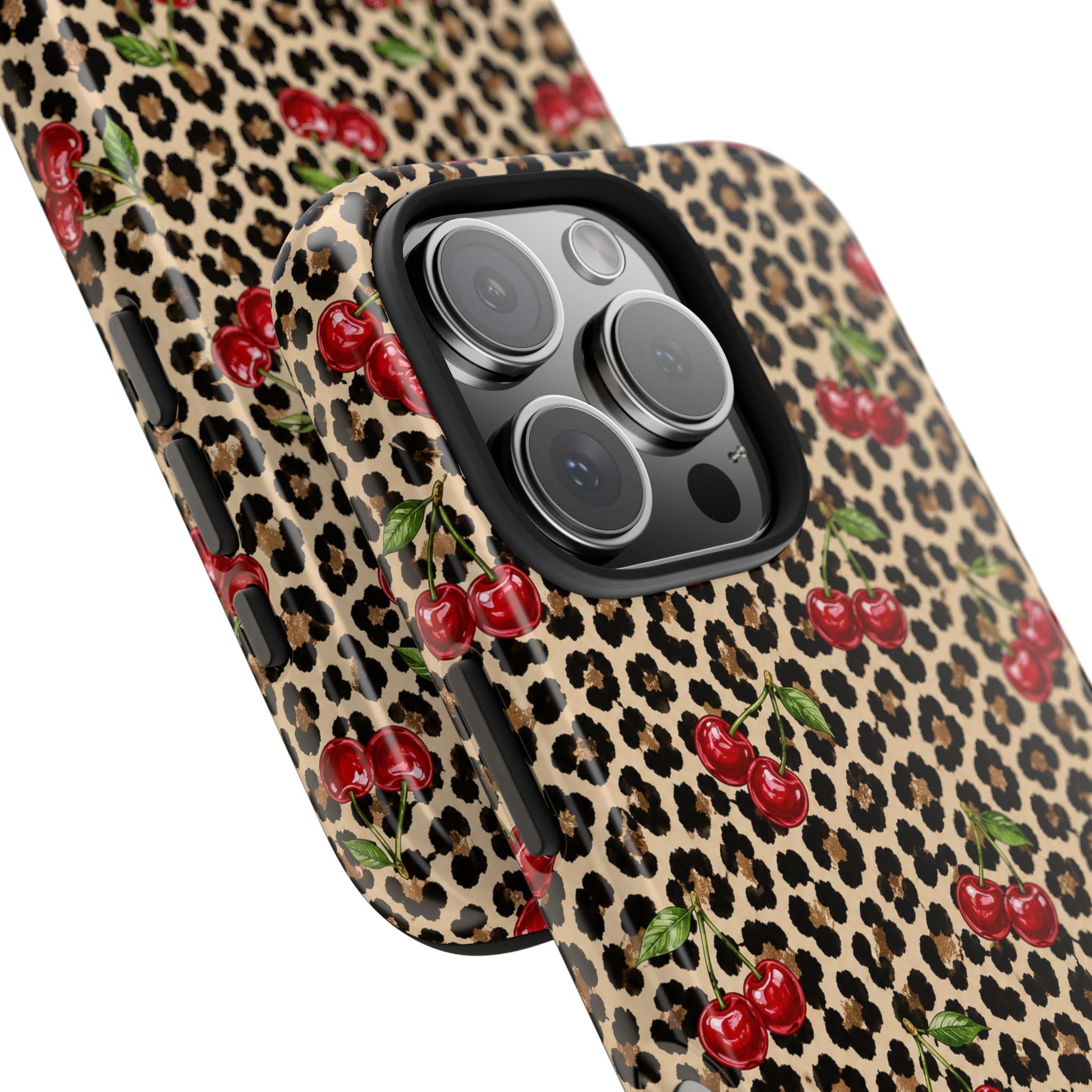 Cherry Leopard Tough Phone Case