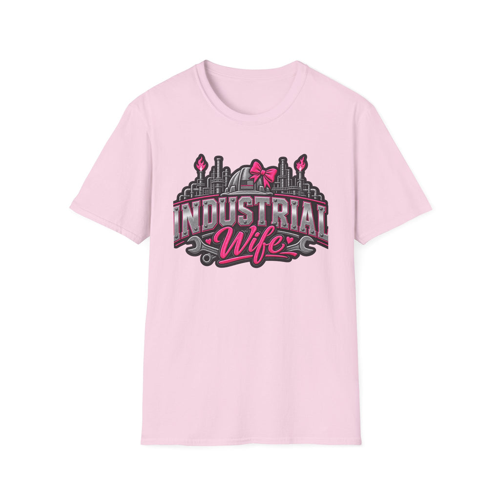 Industrial Wife T-Shirt — Pink Bow Steel Mill Apparel