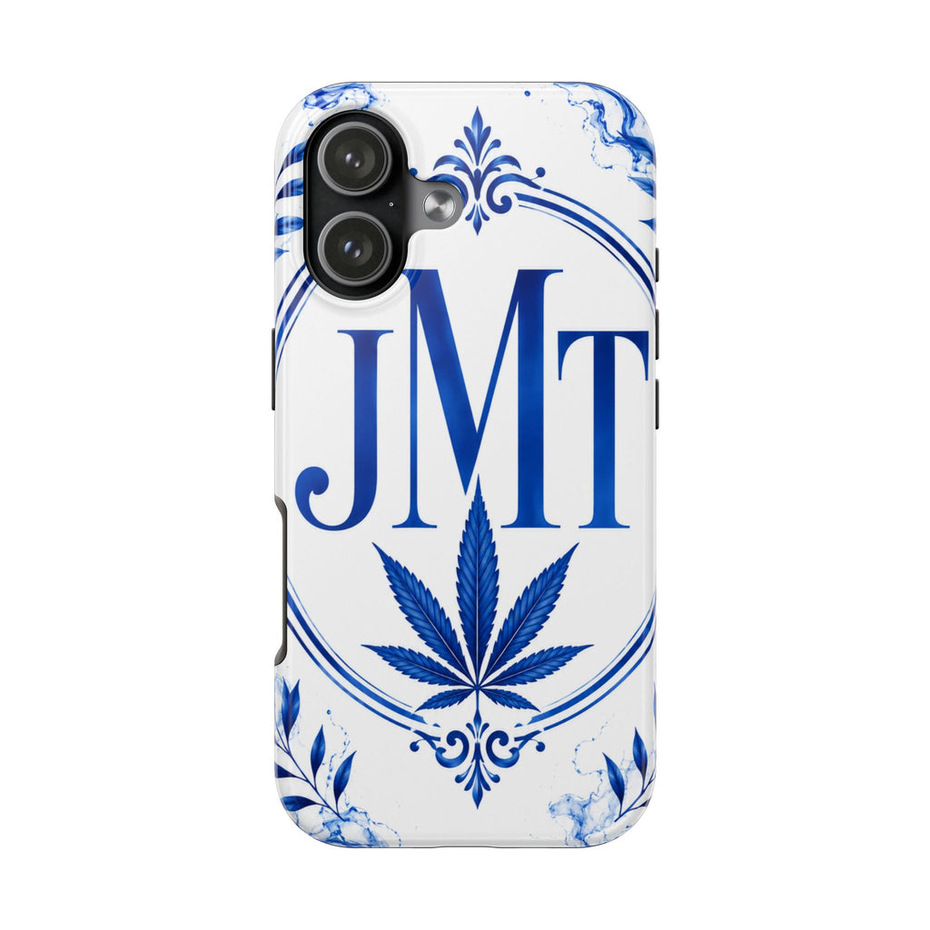 Phone Case — Blue Monogram ‘JMT’ with Leaf Emblem