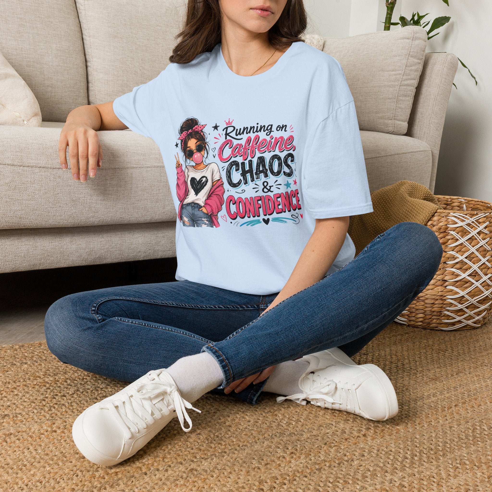 Running on Caffeine, Chaos & Confidence T-Shirt