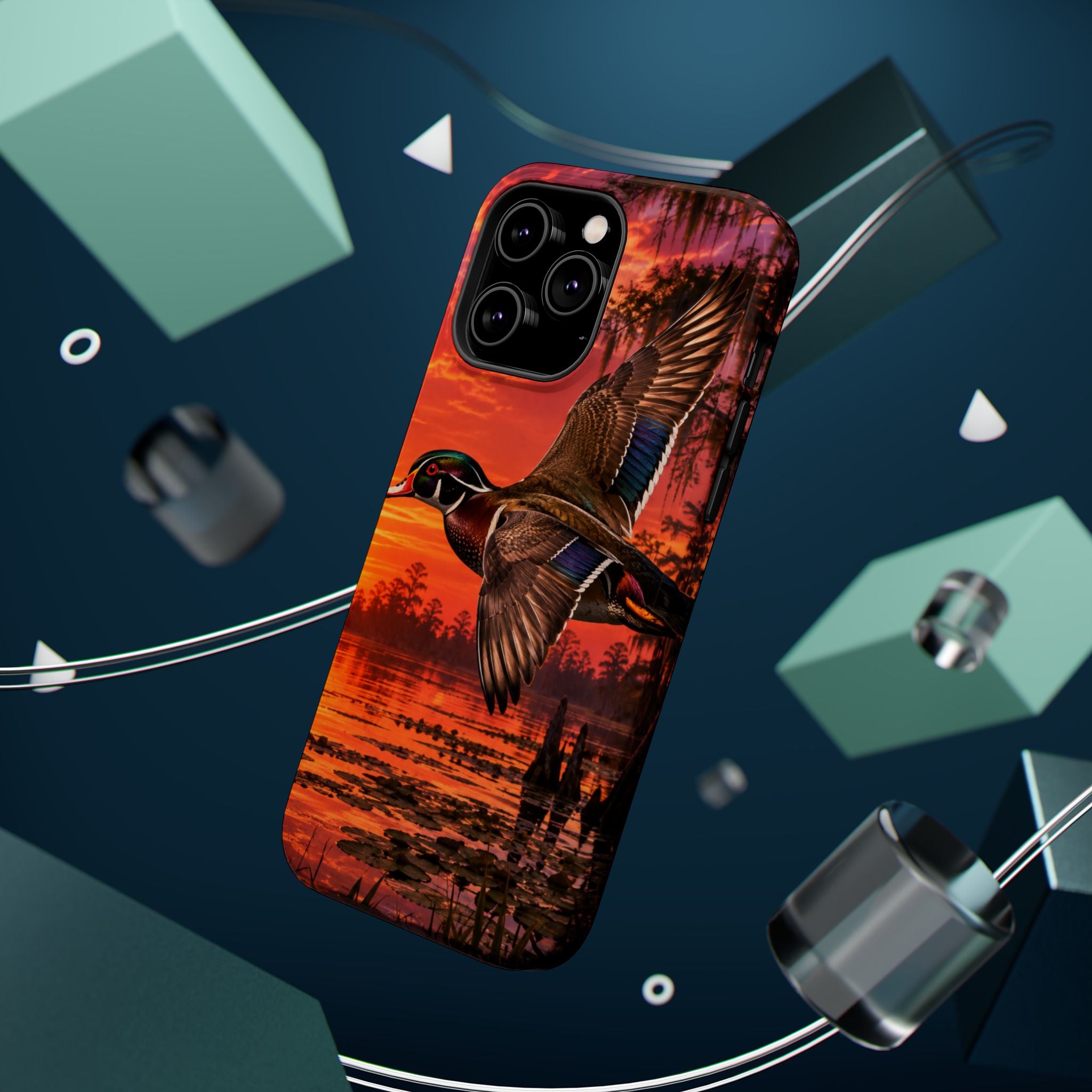 Wood Duck Sunset Phone Case — Magnetic Impact-Resistant